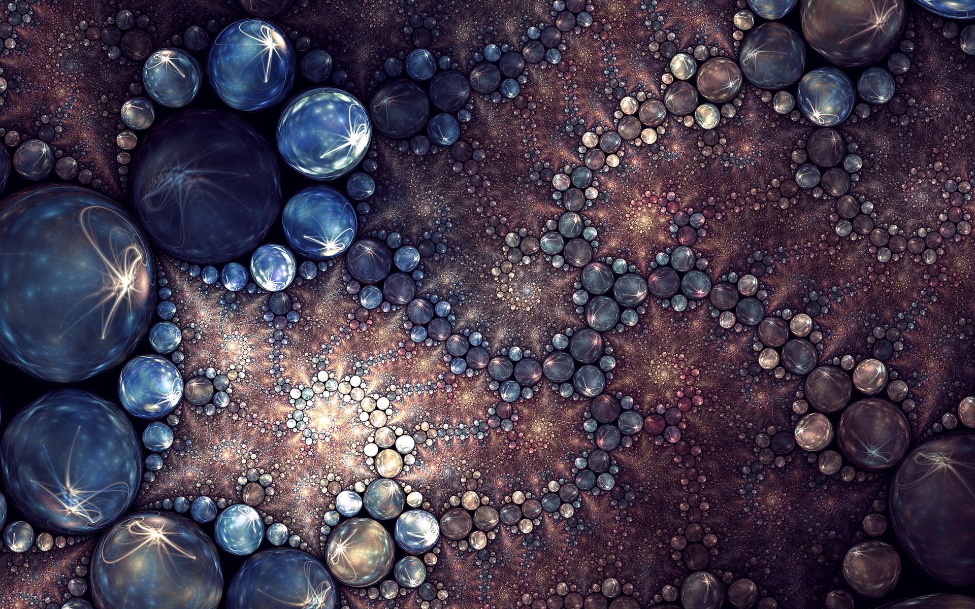 abstract, fractal, orb, pearl, sphere 4K