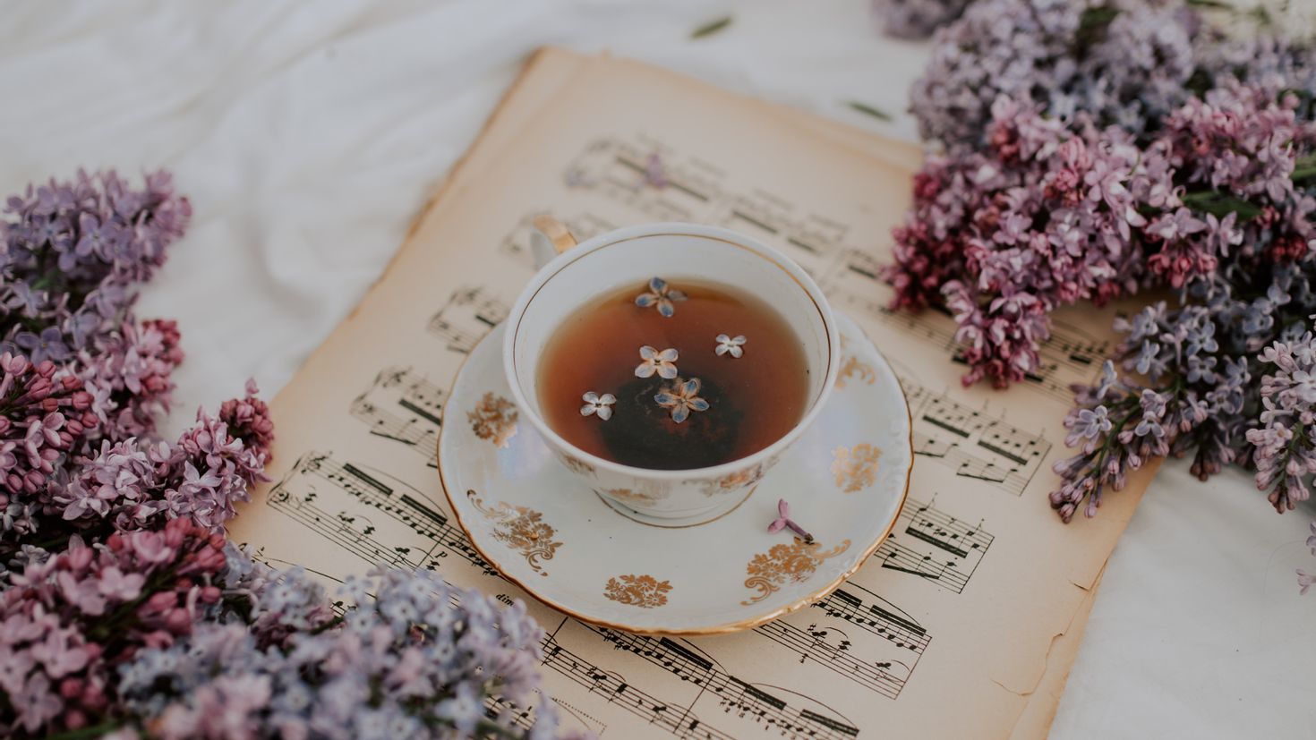 Чай с цветами Эстетика