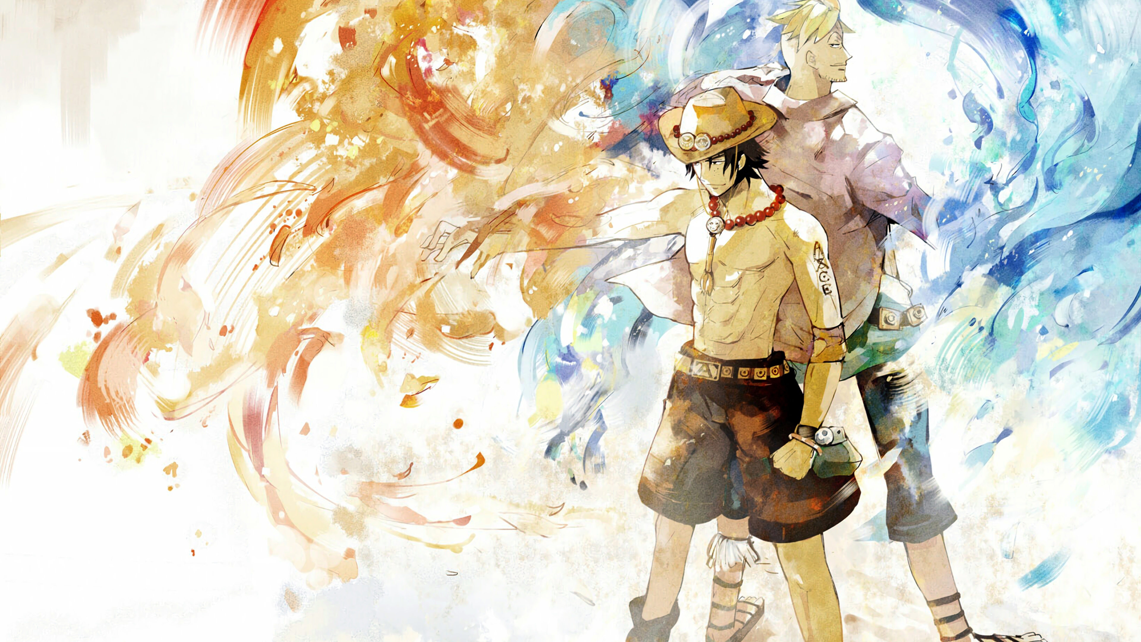 anime, one piece, fire, marco (one piece), pirate, portgas d ace HD wallpaper