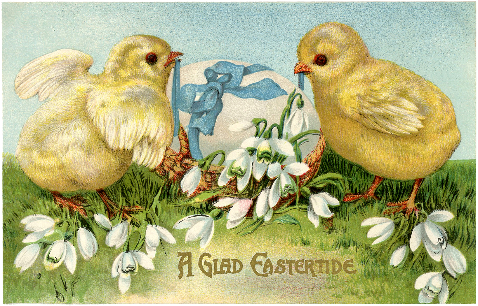 Пасхальные открытки с цыплятами
