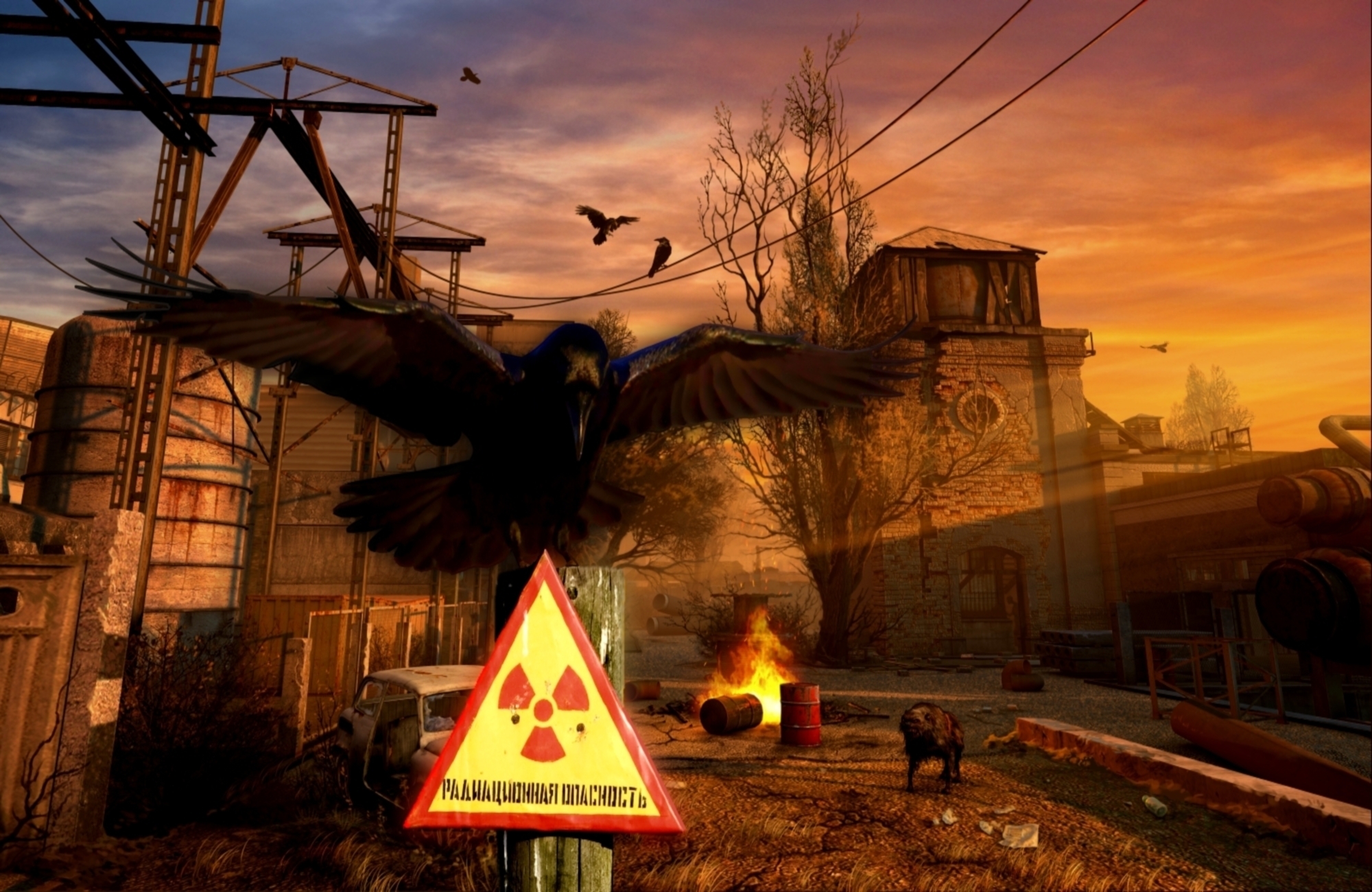 Табличка радиация сталкер тень Чернобыля