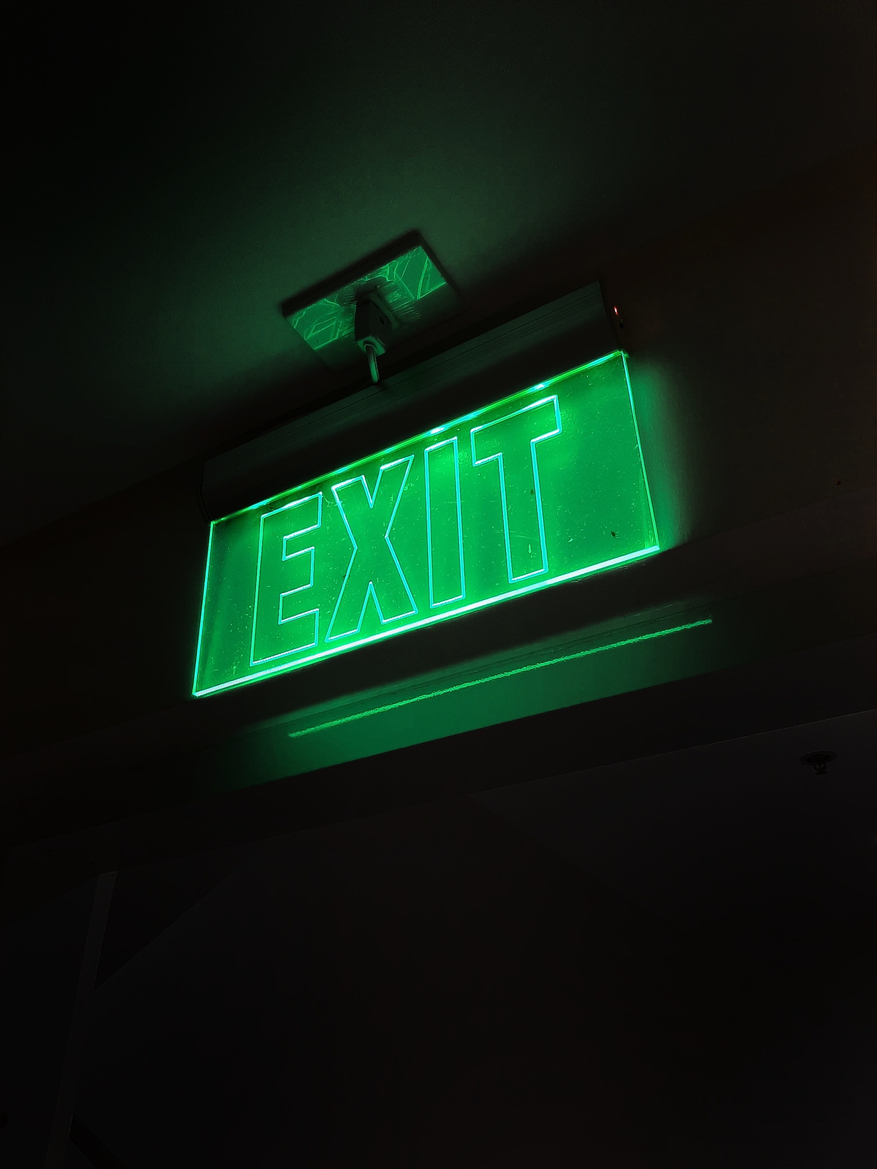 plate, exit, green, nameplate, output, text, words, neon