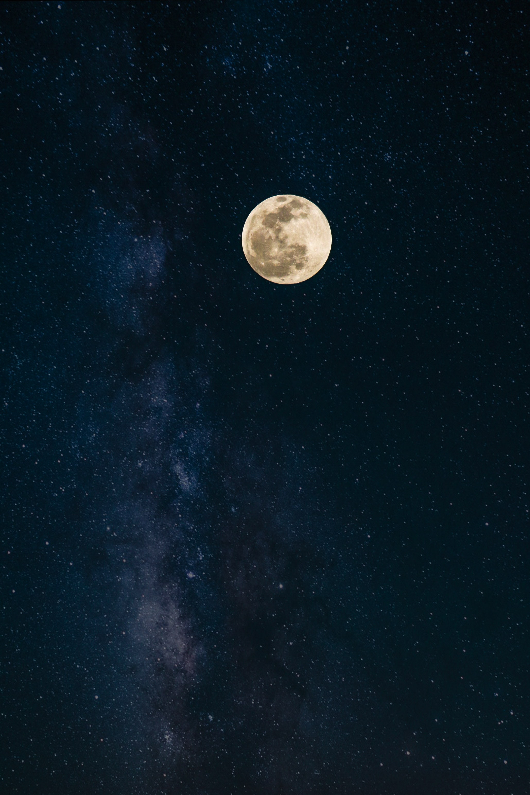 moon, universe, starry sky HD wallpaper