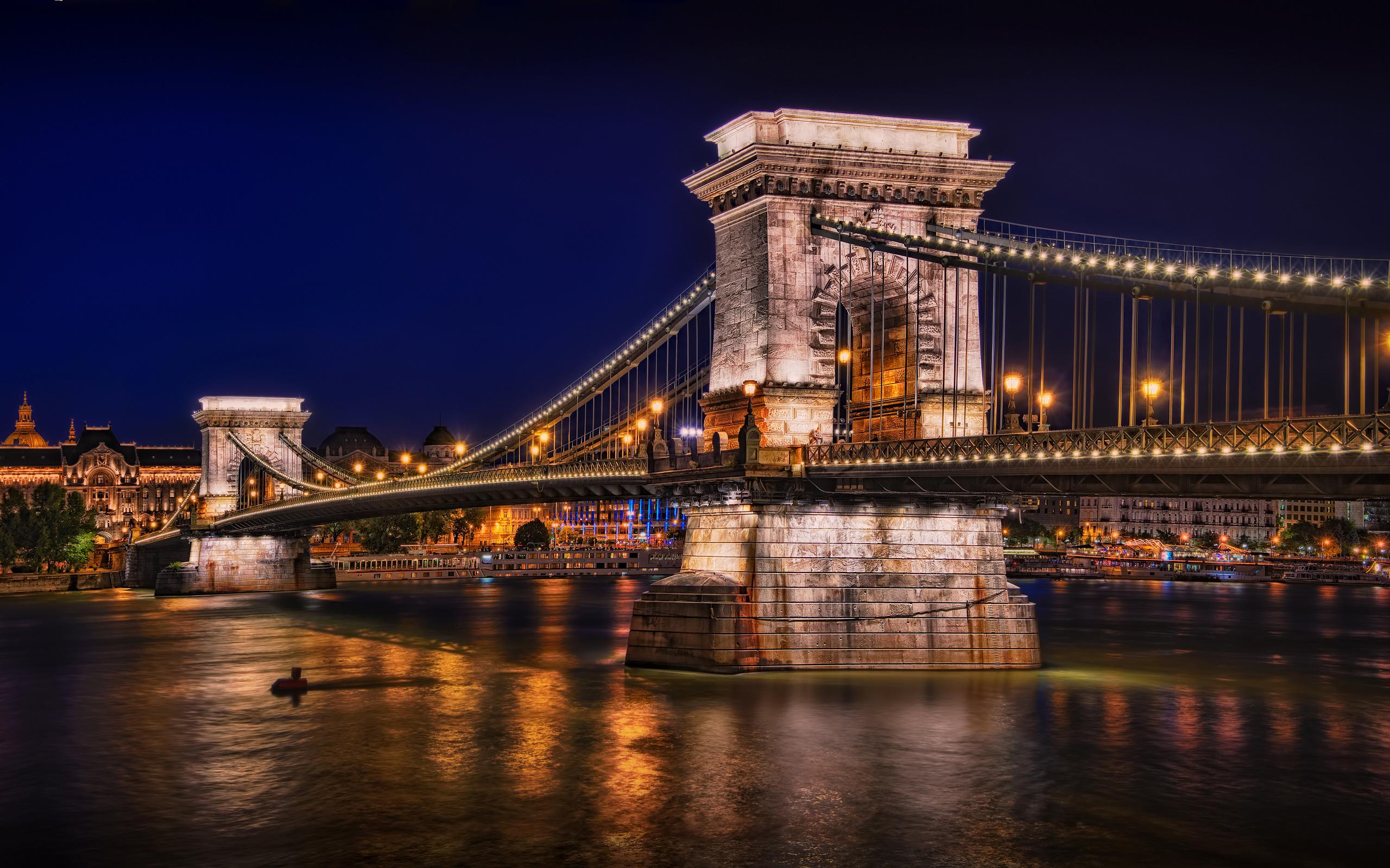 Открытка Будапешт цепной мост 1852г