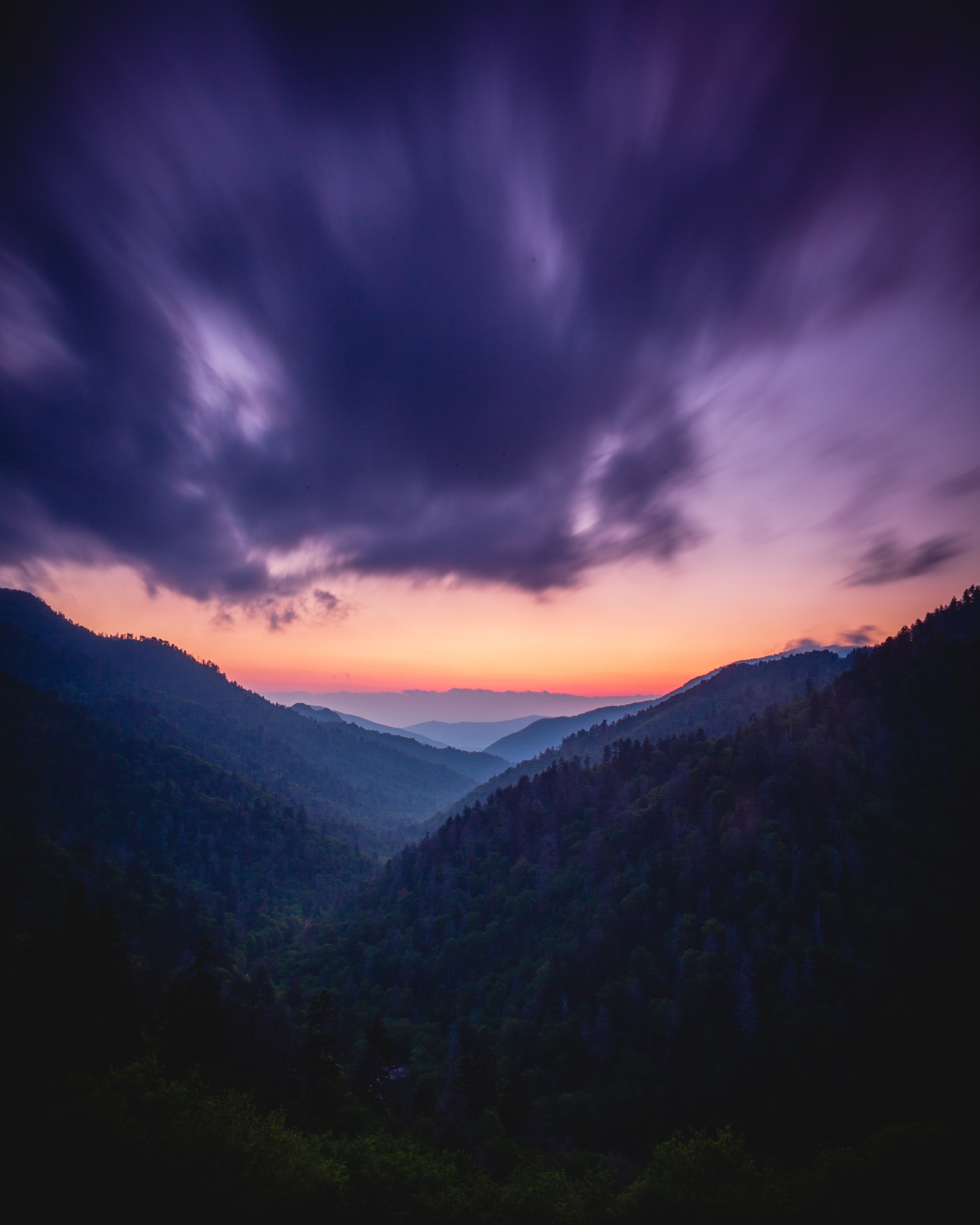 Laden Sie das Nebel, Dämmerung, Twilight, Natur, Clouds, Mountains, Landschaft-Bild kostenlos auf Ihren PC-Desktop herunter