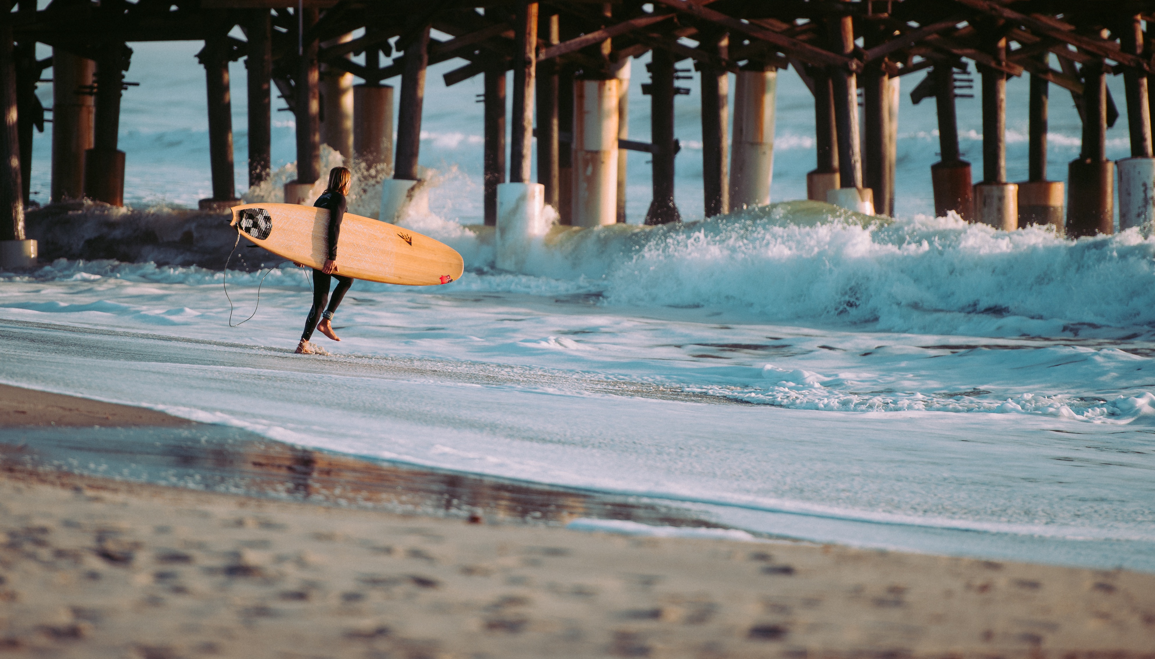 sports, sea, waves, serfing, surfer Desktop Wallpaper