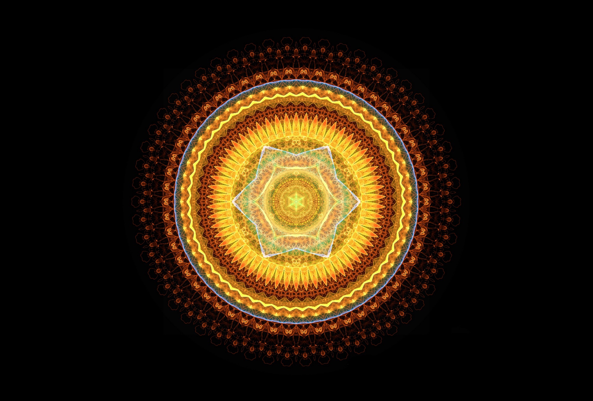 mandala, abstract, pattern, circle 8K