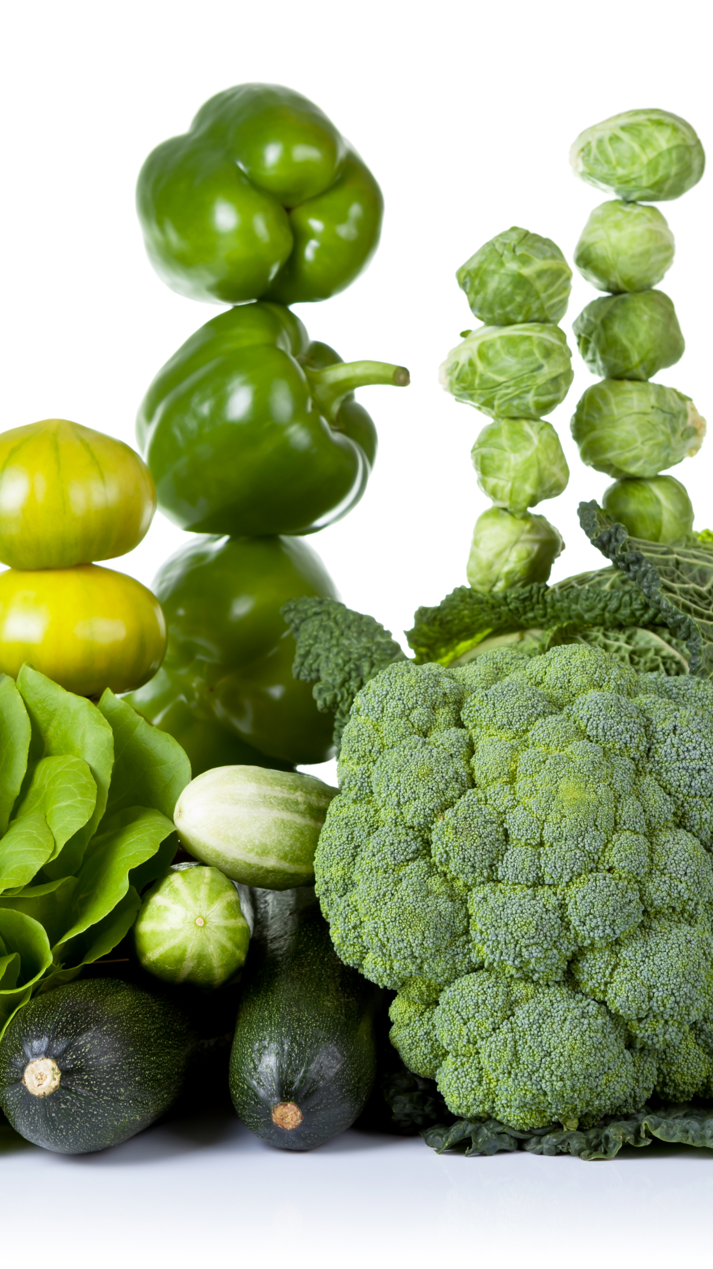 green, food, vegetables, vegetable, pepper, cucumber, cabbage Smartphone Background