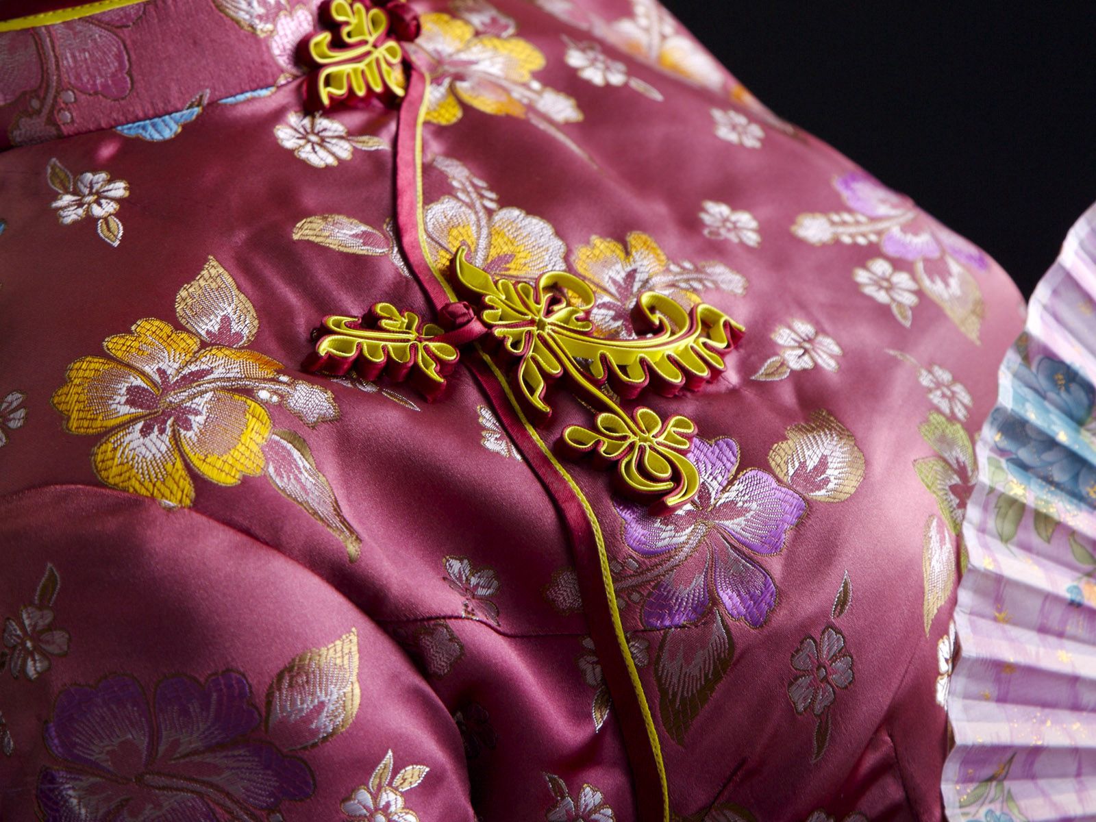 140868 скачать картинку украшения, разное, кимоно, веер - обои и заставки бесплатно