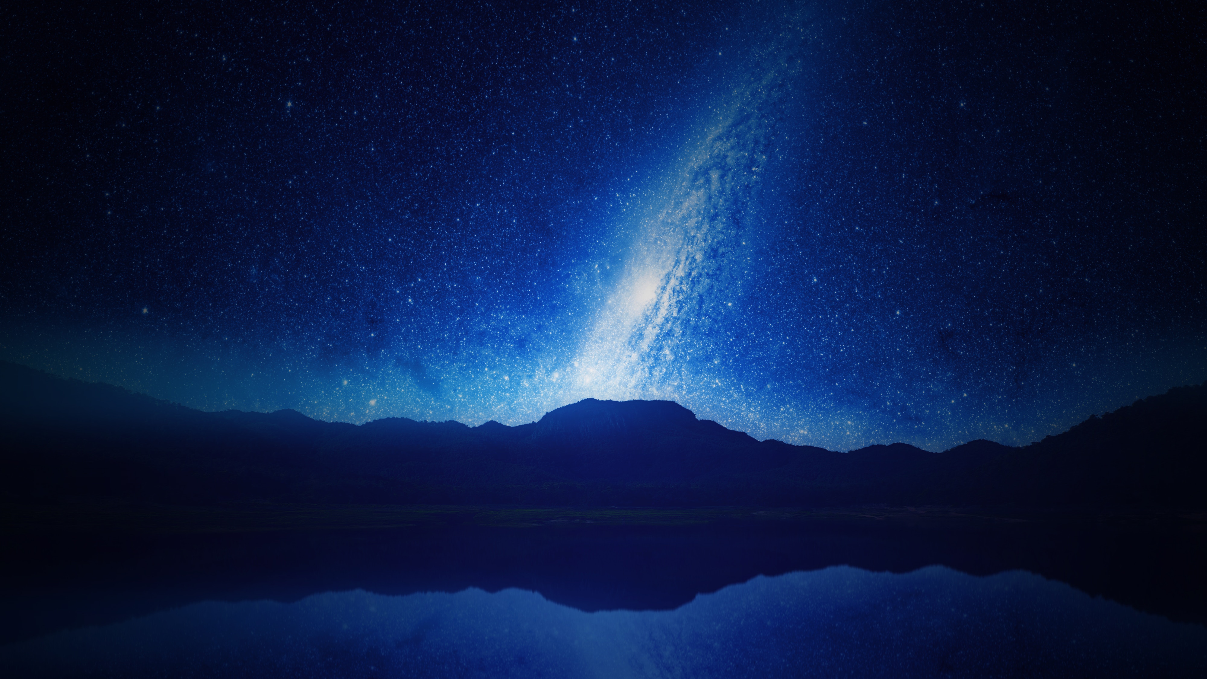desktop Images milky way, starry sky, universe, mountains, night