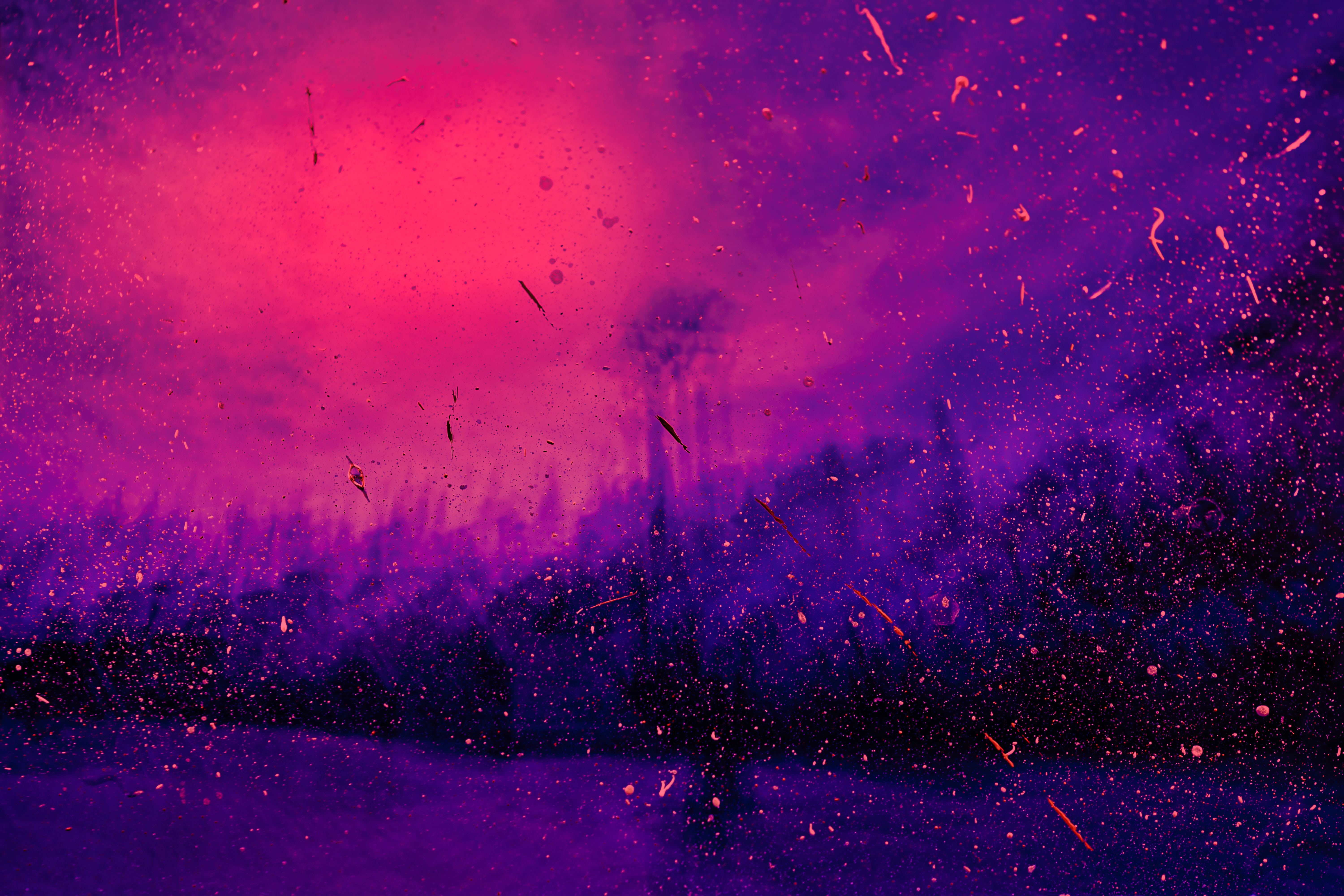 HD wallpaper purple, abstract, violet, lilac, spray, stains, spots, points, point