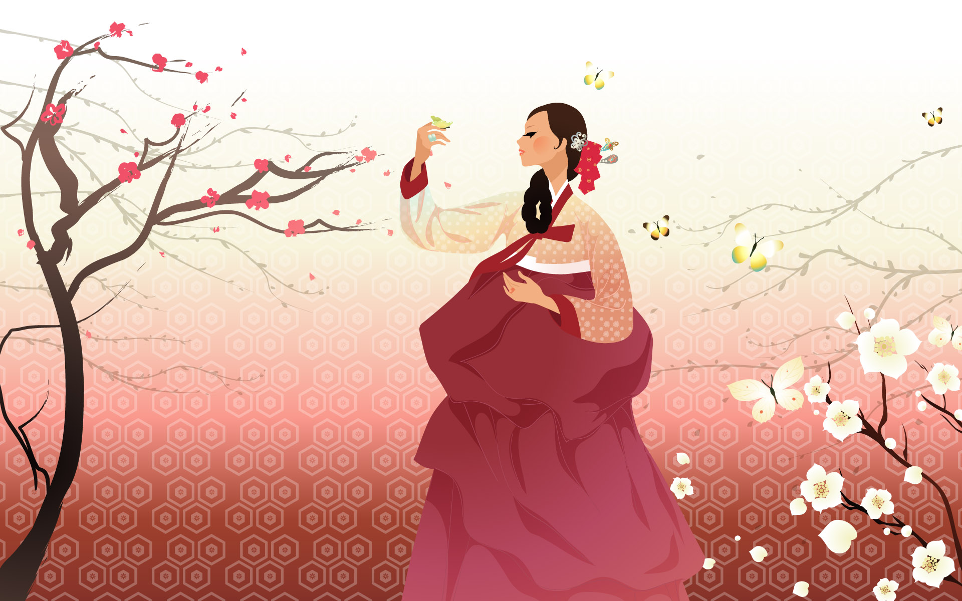 korea, women, artistic, traditional costume