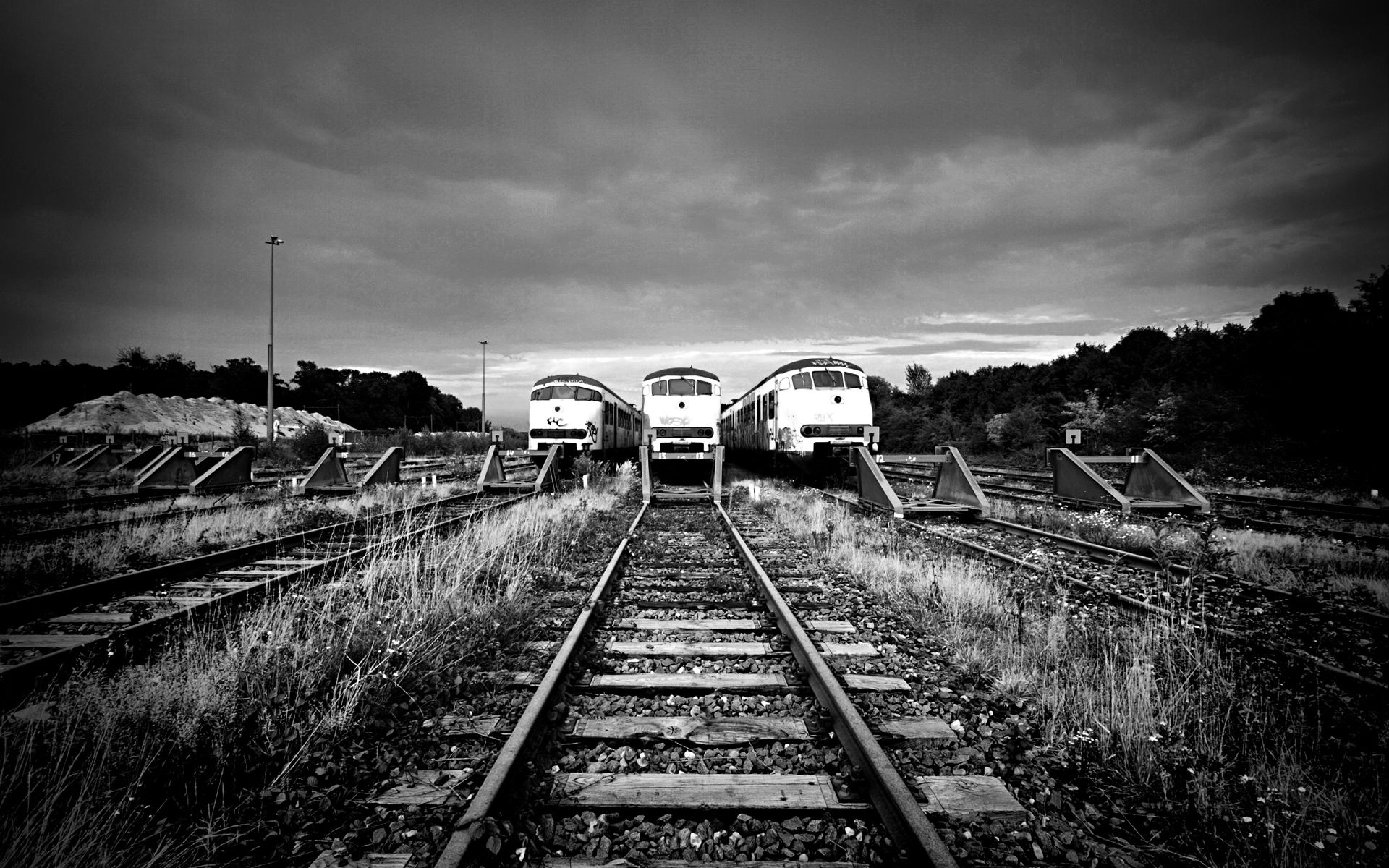 train, miscellanea, miscellaneous, bw, chb, railway, rails wallpapers for tablet