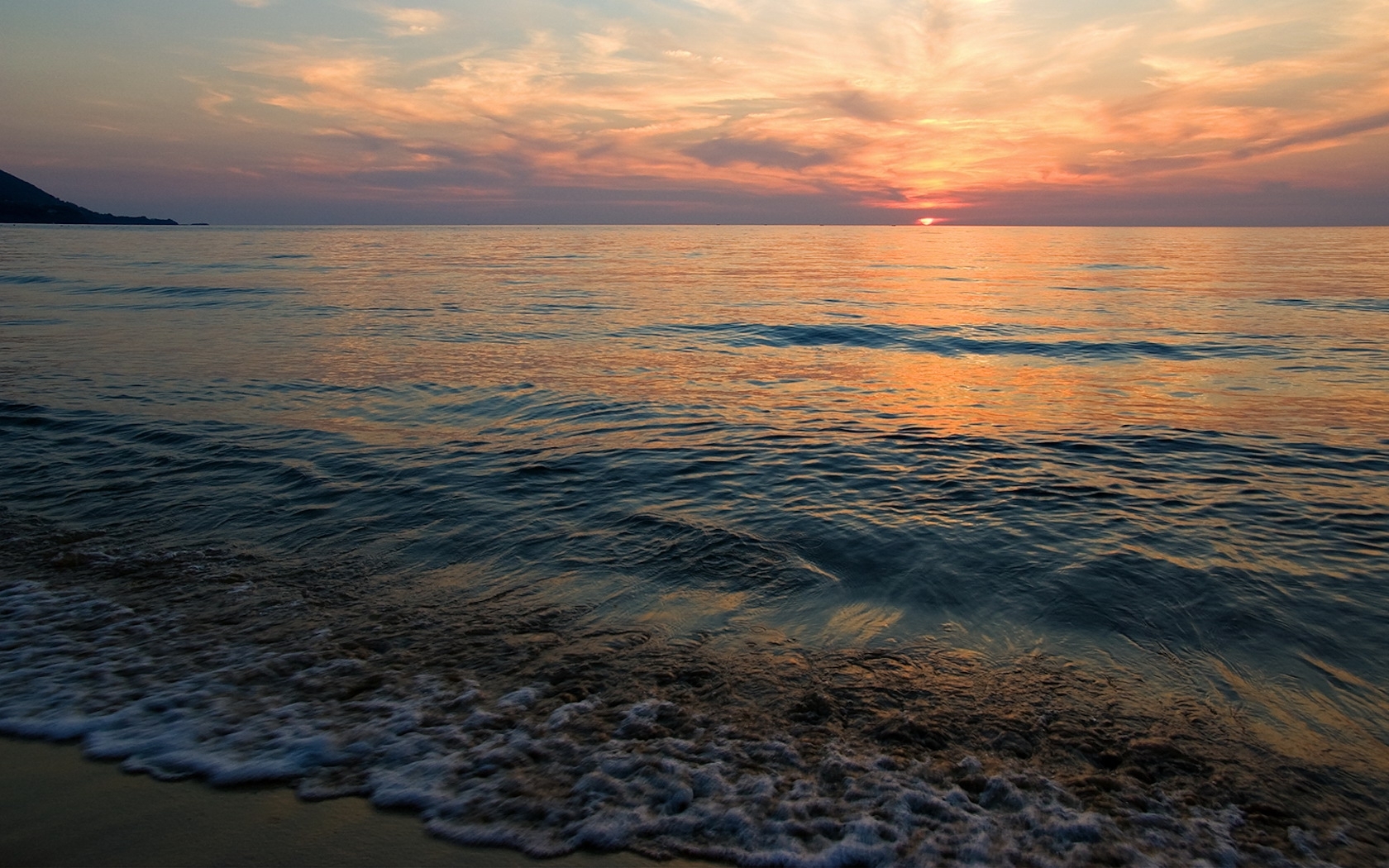 Download mobile wallpaper Sunset, Sky, Sea, Landscape for free.