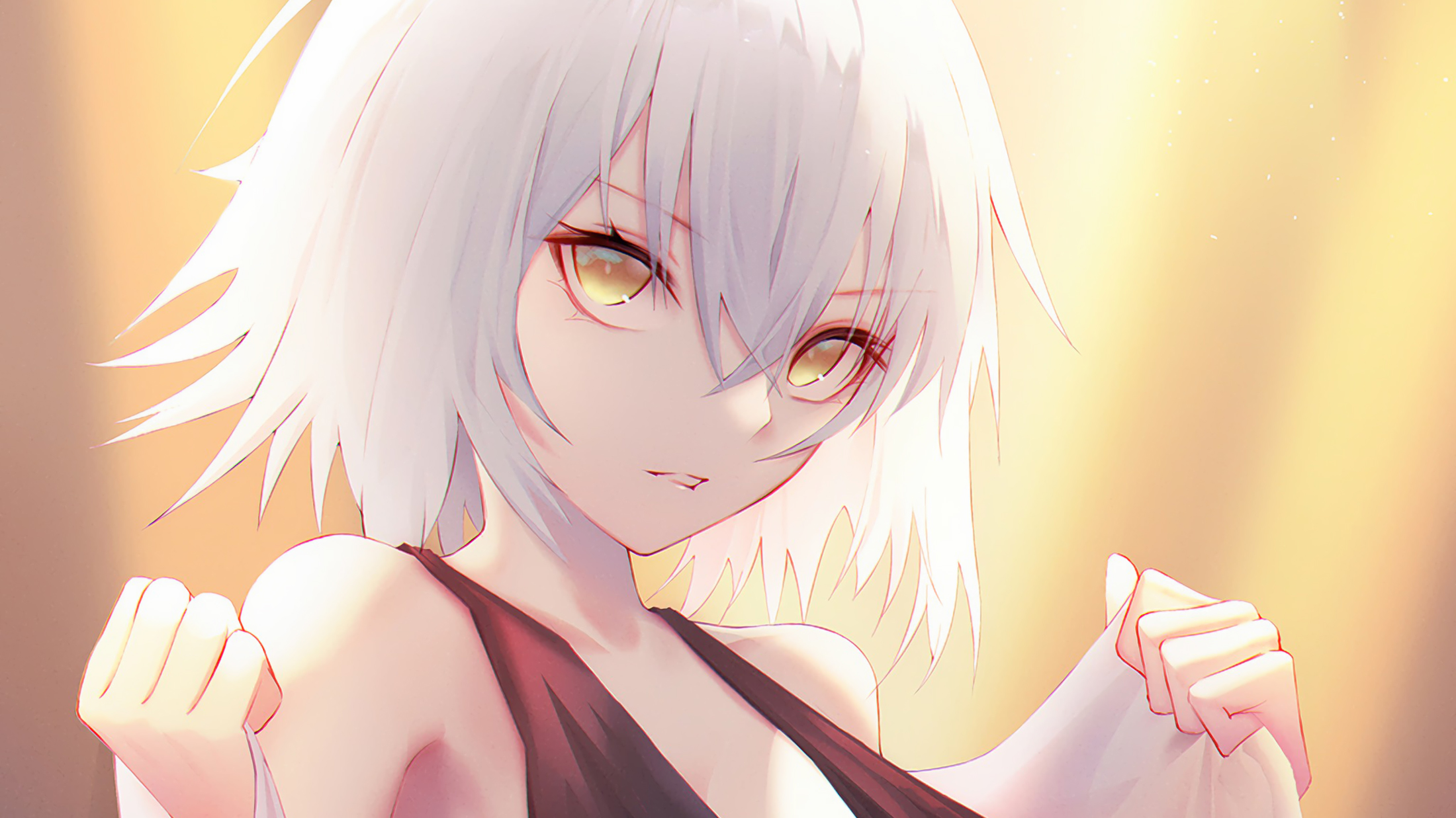 Download mobile wallpaper Anime, Yellow Eyes, White Hair, Fate/grand Order, Jeanne D'arc Alter, Avenger (Fate/grand Order), Fate Series for free.
