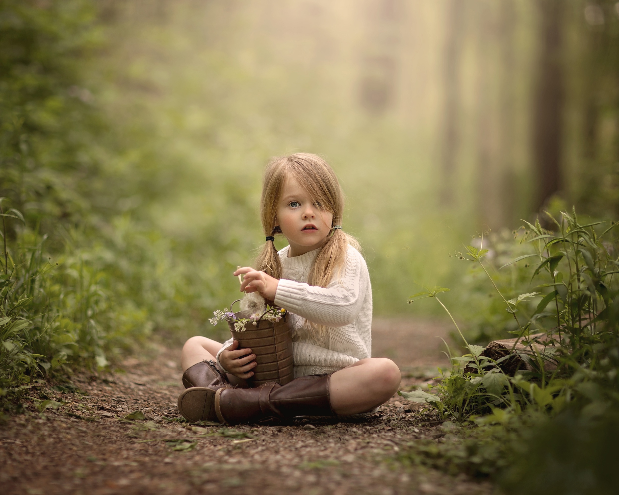Детская фотосессия в лесу