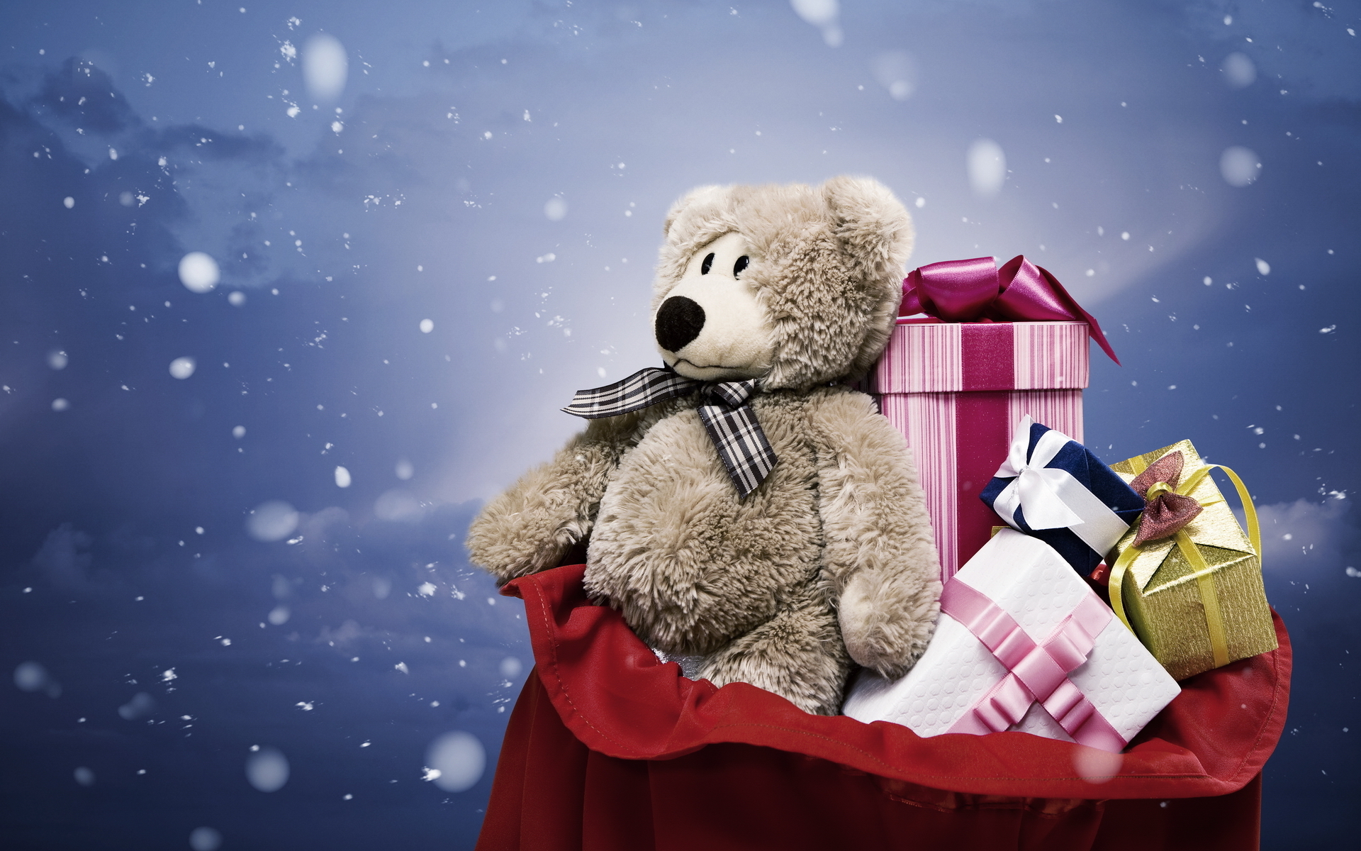 teddy bear, holiday, christmas, gift 2160p