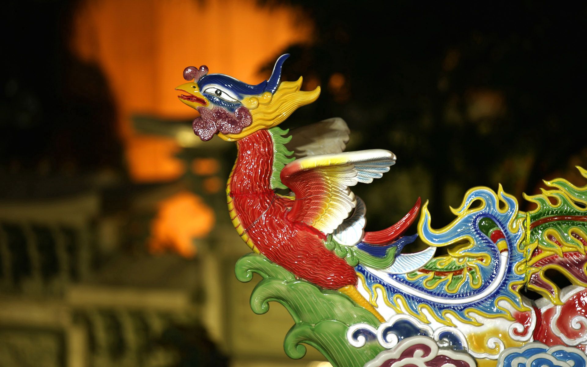 miscellanea, miscellaneous, bird, roof, china, figurines, figures Free Stock Photo
