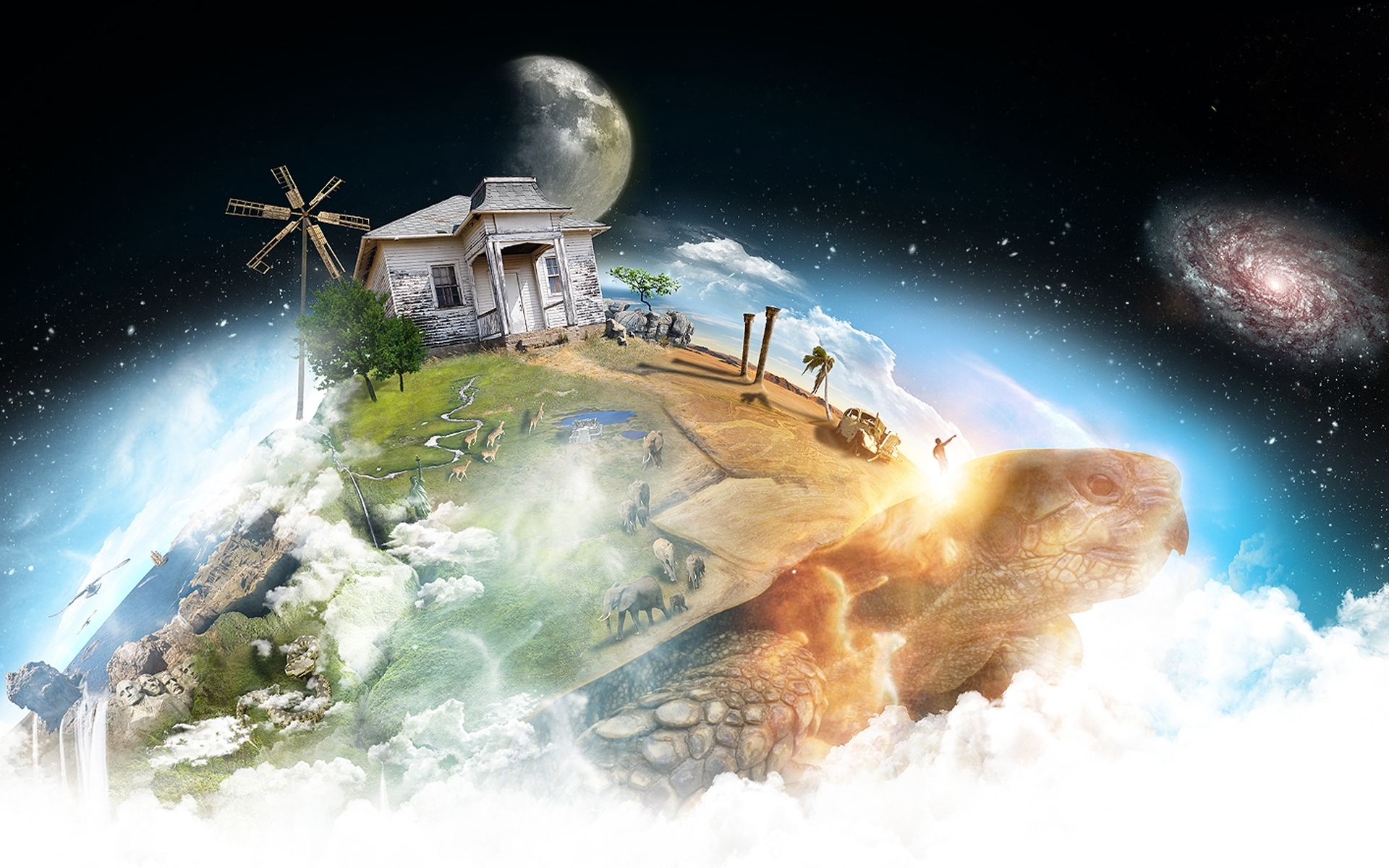 Download mobile wallpaper Landscape, Planets, Fantasy for free.
