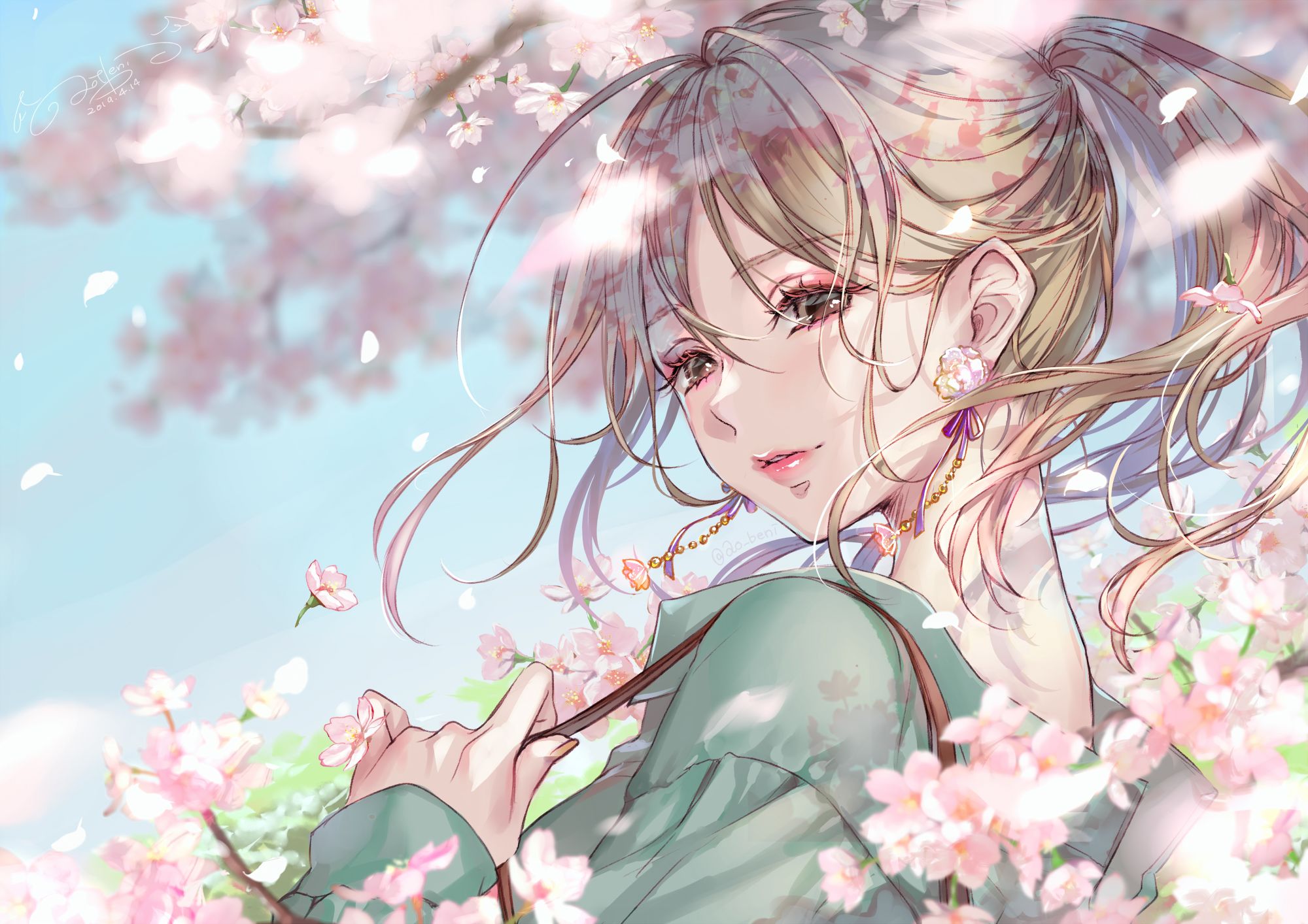 Wallpaper nezuko kamado, anime girl, blossom desktop wallpaper, hd