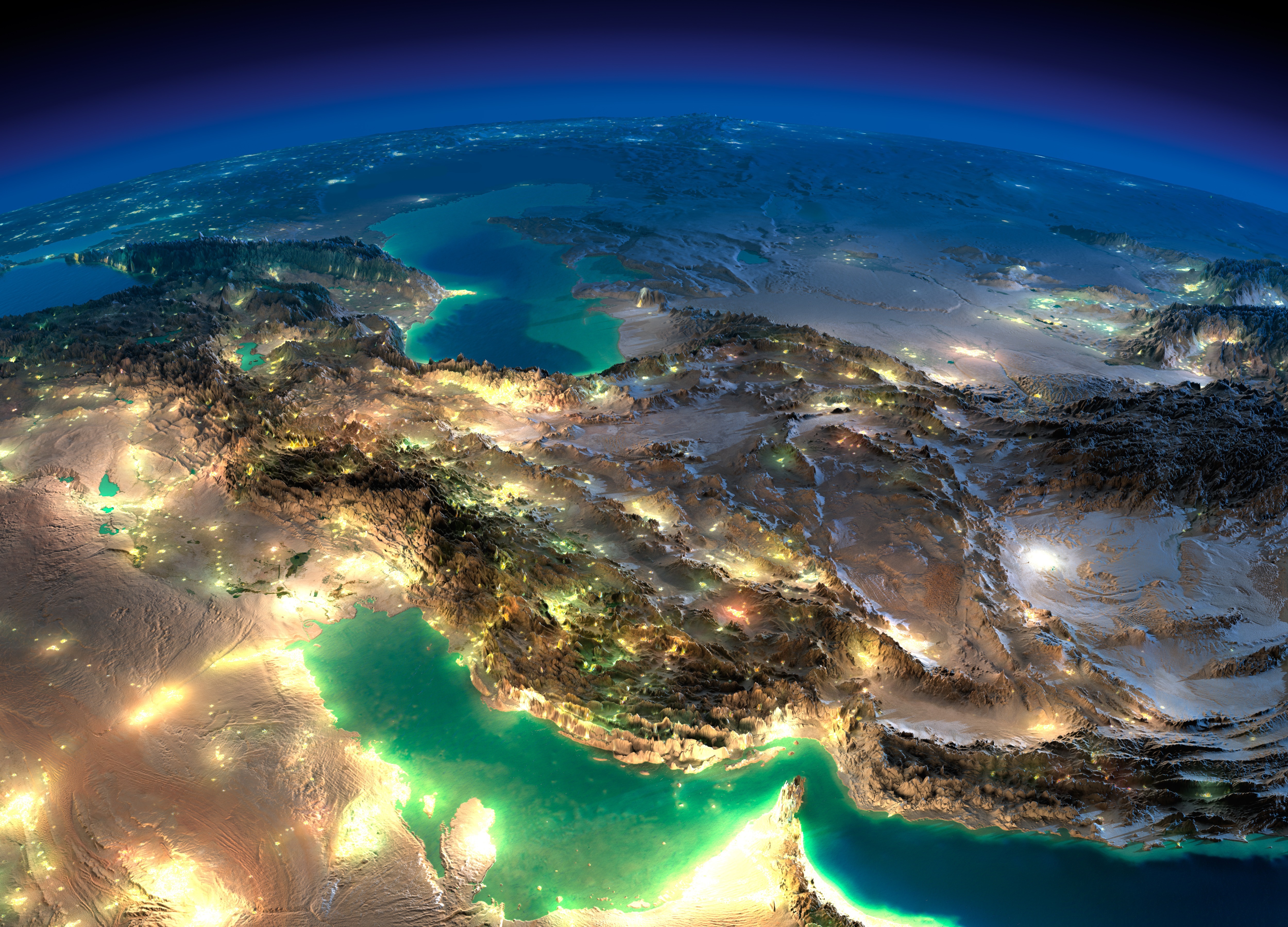 iran, caspian sea, from space, arabia, mountain, earth, caucasus, iraq, persian gulf