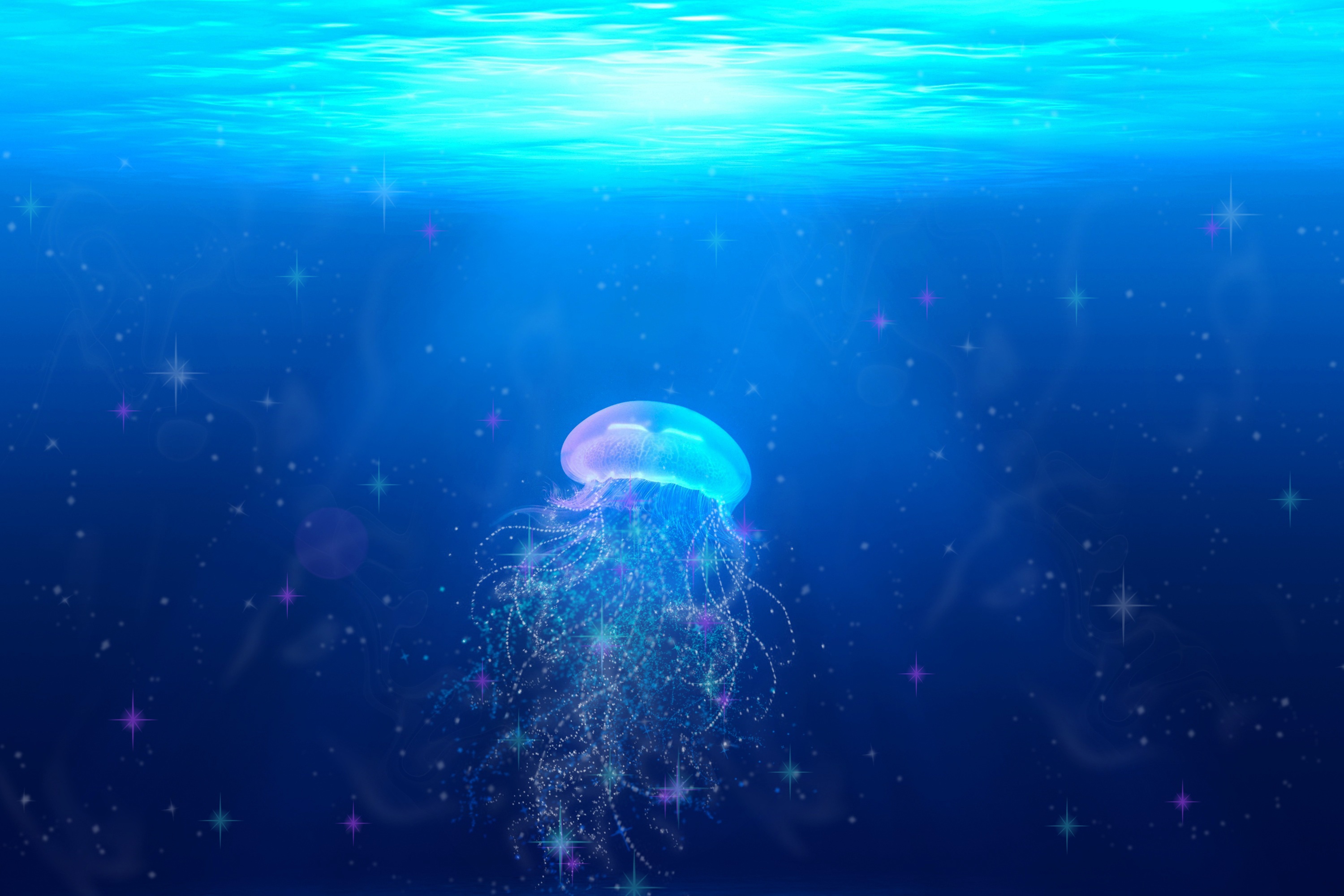 120676 descargar fondo de pantalla naturaleza, medusa, mundo submarino, nadar, tentáculos, los tentáculos: protectores de pantalla e imágenes gratis
