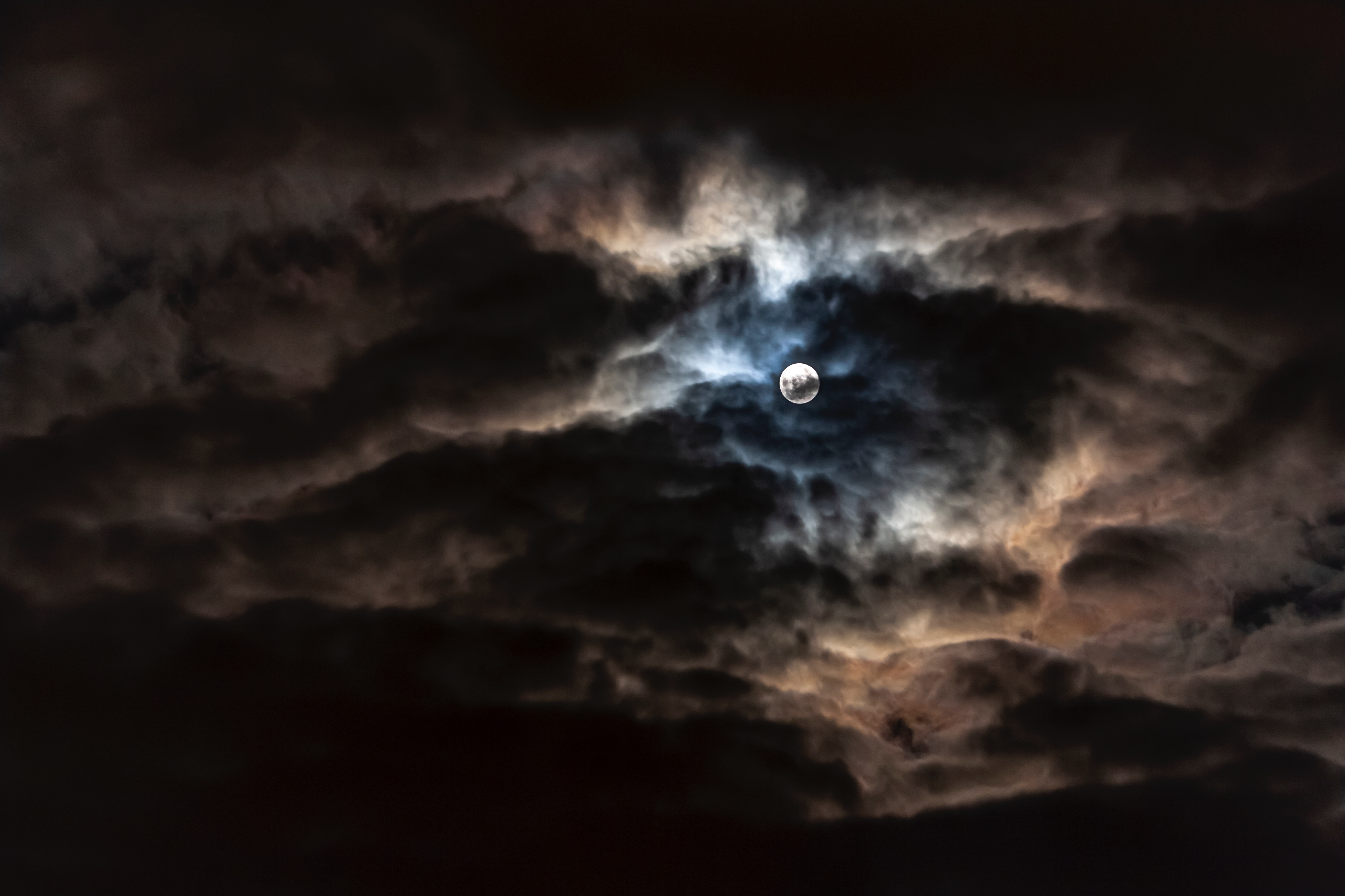 full moon, moon, dark, night, clouds, mainly cloudy, overcast cellphone