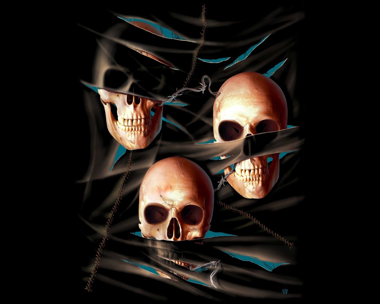 skull, dark, occult cellphone