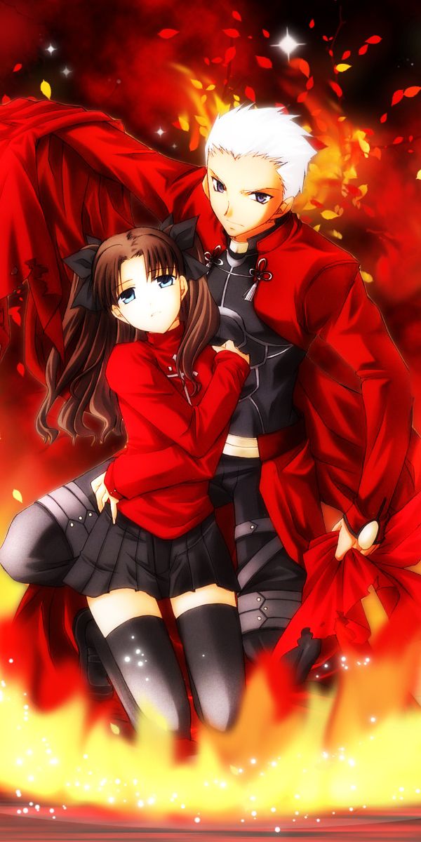 Rin tohsaka threesome. Рин Тосака и Арчер. Рин Тосака и Сейбер Юри 18. Рин Тосака арт. Тосака Рин романтика.