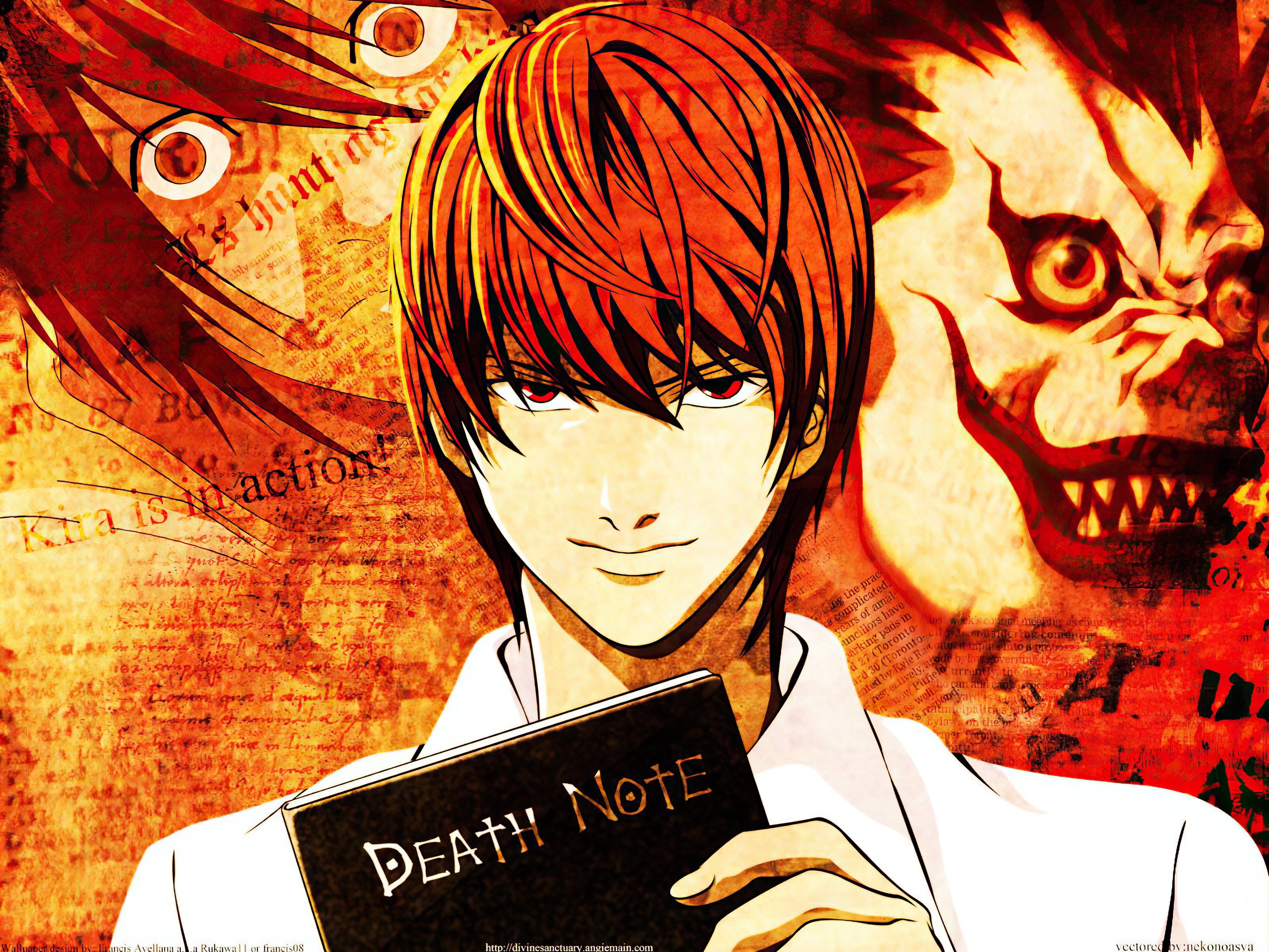 light yagami, anime, death note wallpapers for tablet