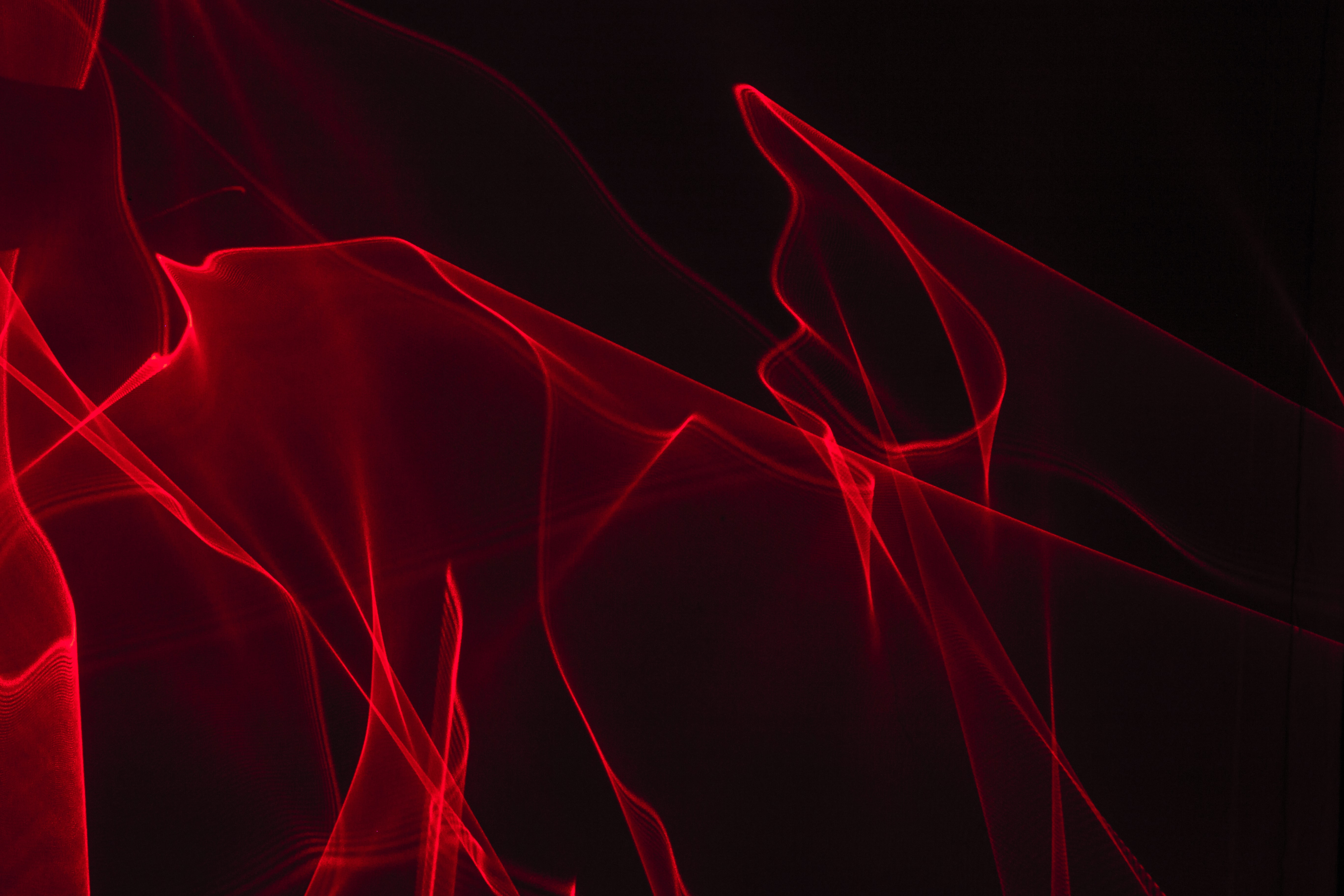 lines, abstract, neon, red, long exposure, freezelight Free Stock Photo