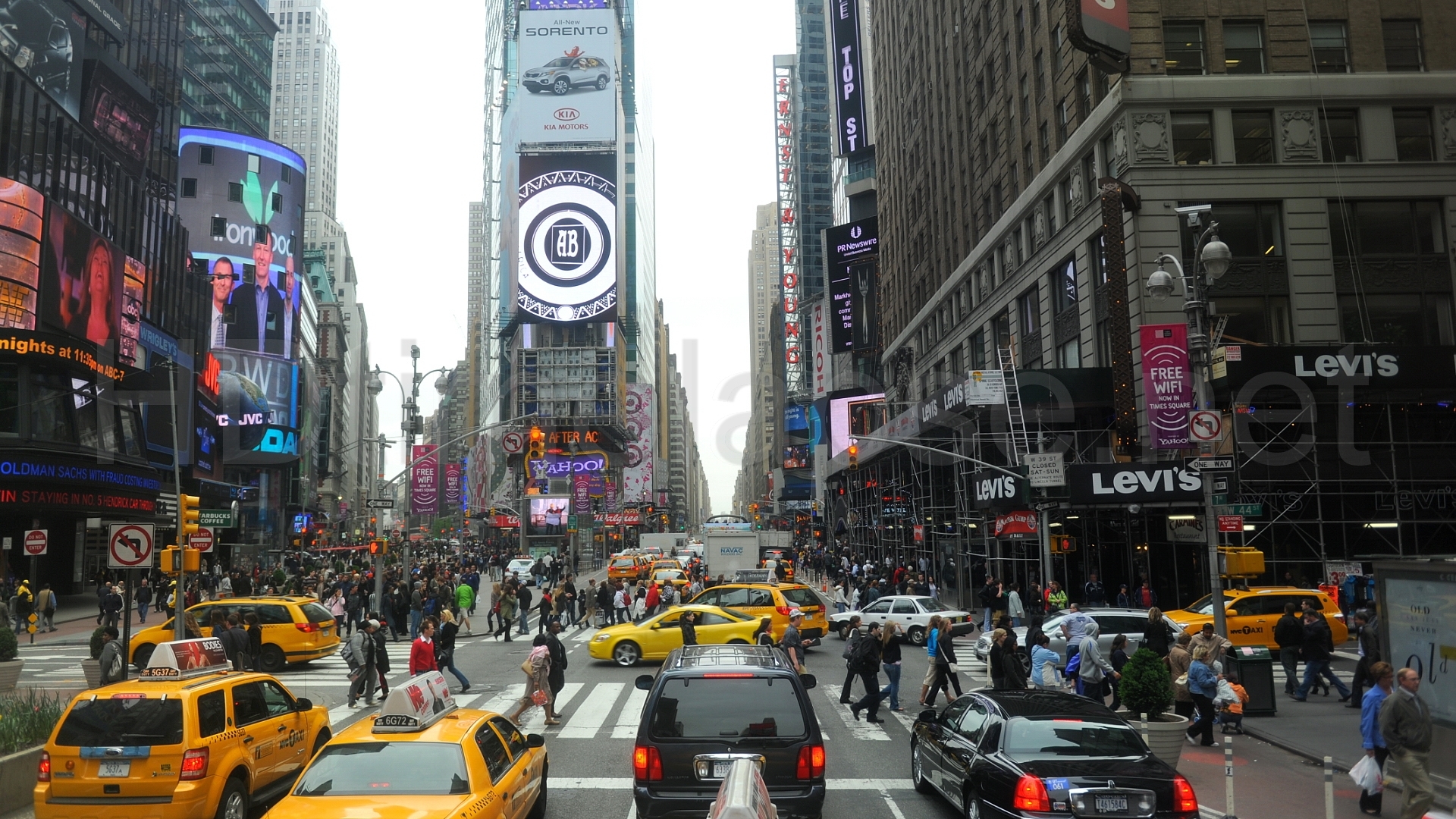new york, street, traffic, man made, times square mobile wallpaper
