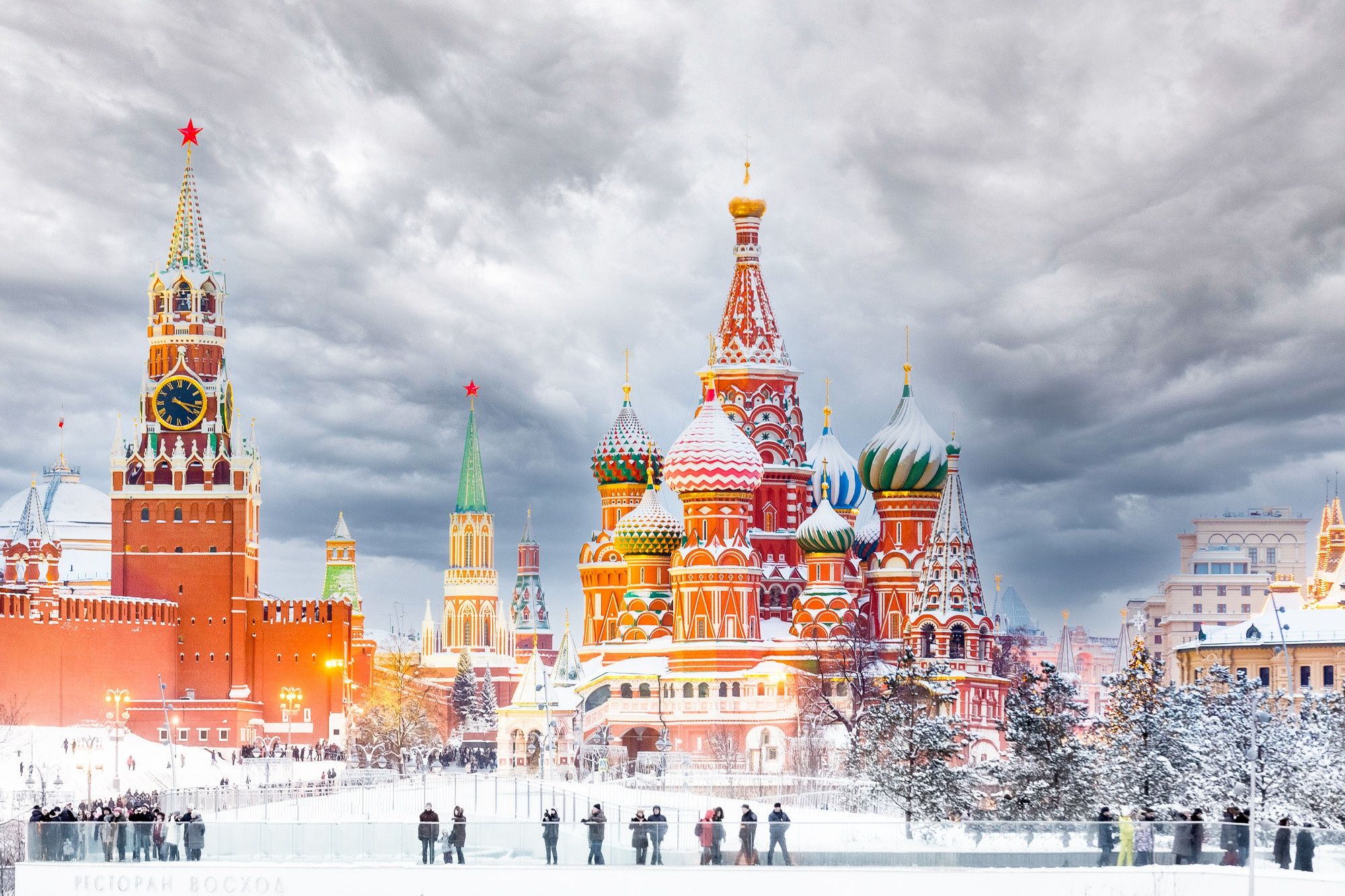 man made, moscow kremlin, kremlin, red square, russia, winter Desktop home screen Wallpaper