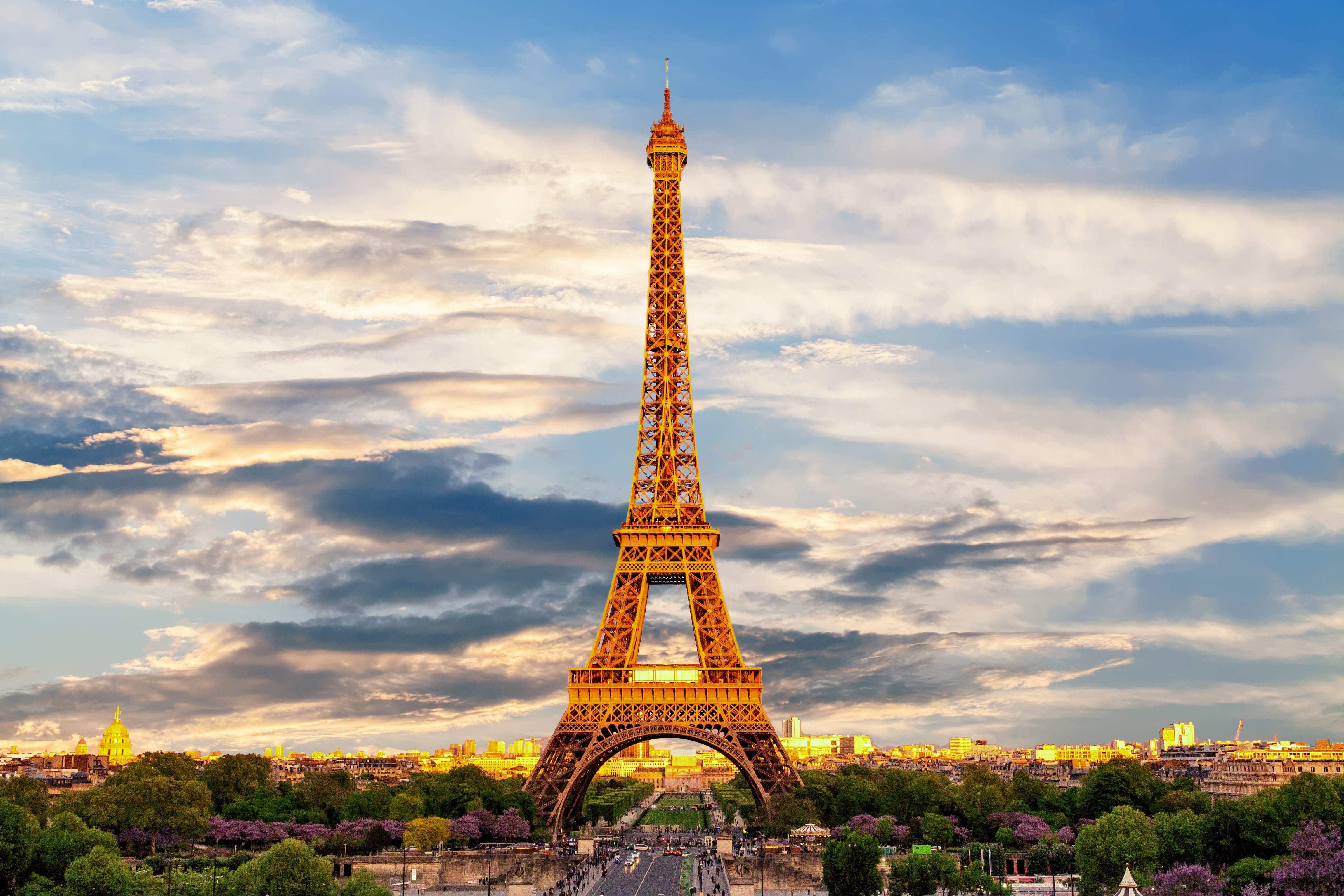 152302 Hintergrundbild herunterladen paris, eiffelturm, städte, frankreich, sicht, wahrzeichen - Bildschirmschoner und Bilder kostenlos