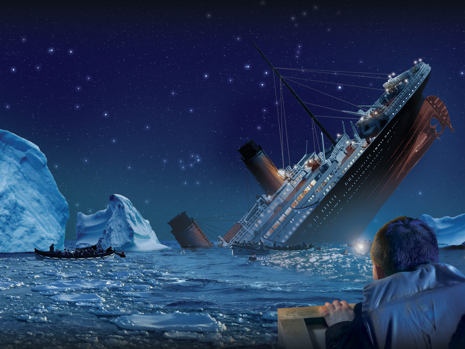 Потонувший корабль Титаник Северная Атлантика