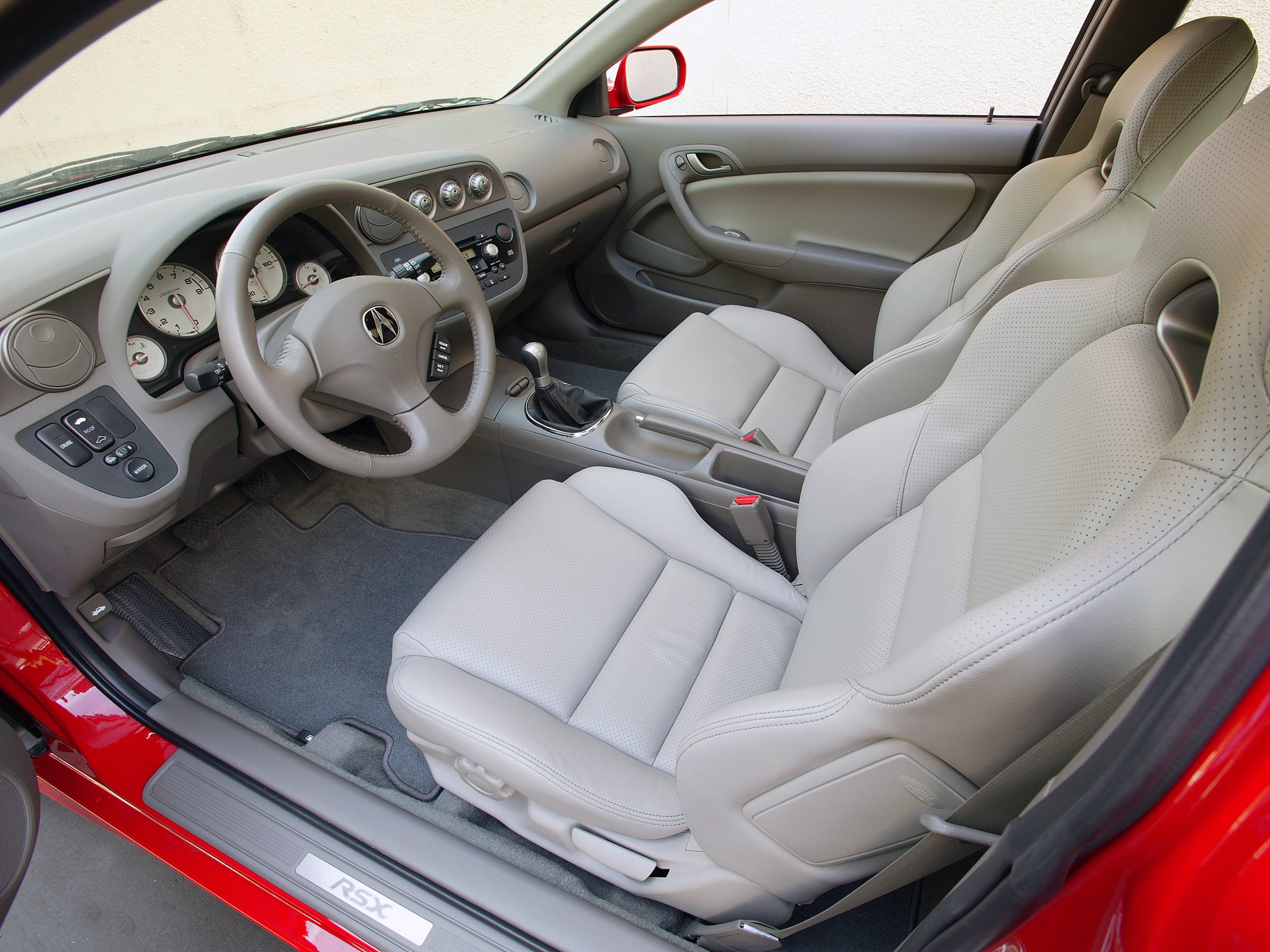 Horizontal Wallpaper acura, interior, cars, rsx, steering wheel, rudder, salon, speedometer, 2006