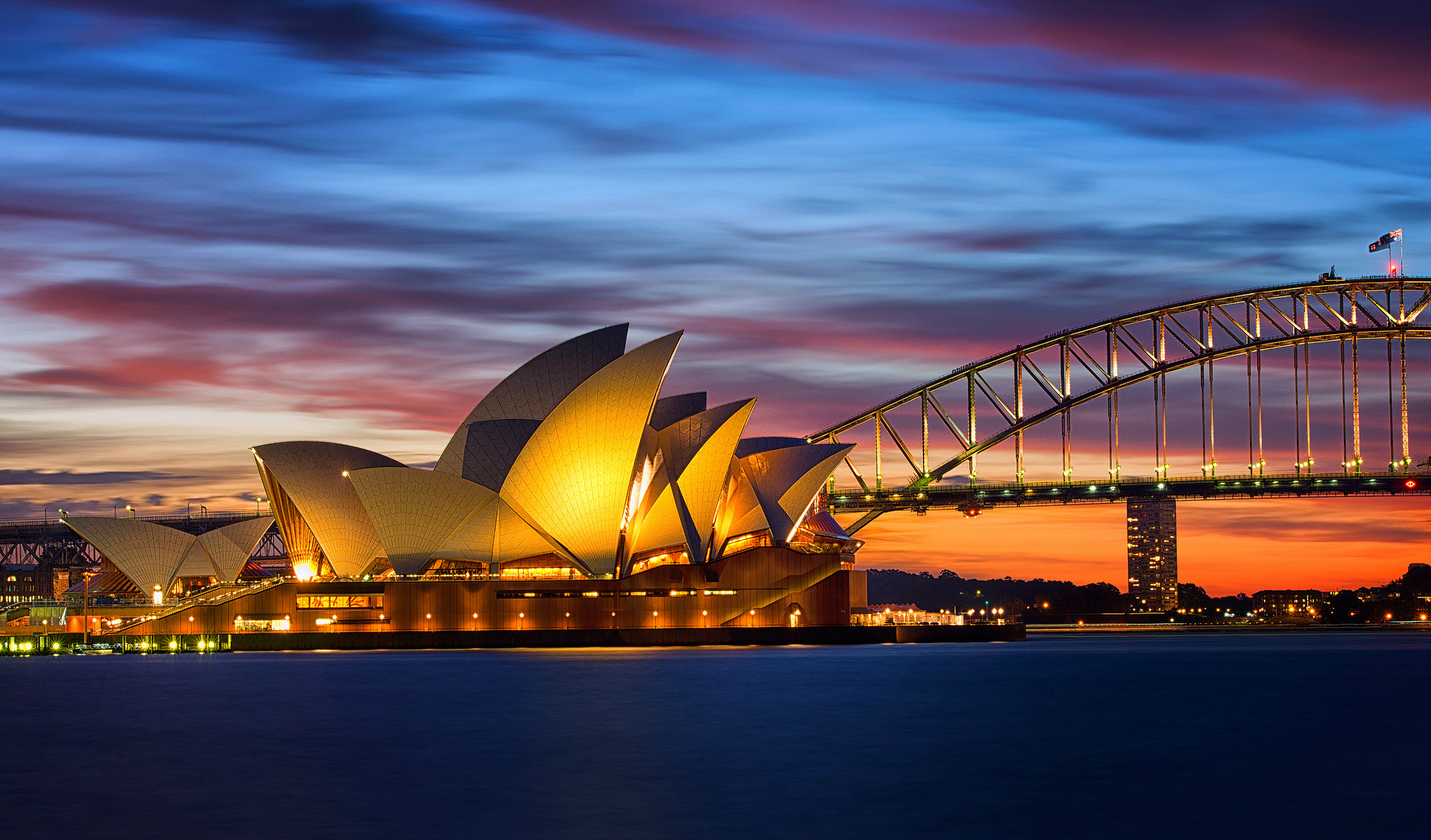 australia, sydney harbour, sydney opera house, man made, bridge, sydney Smartphone Background