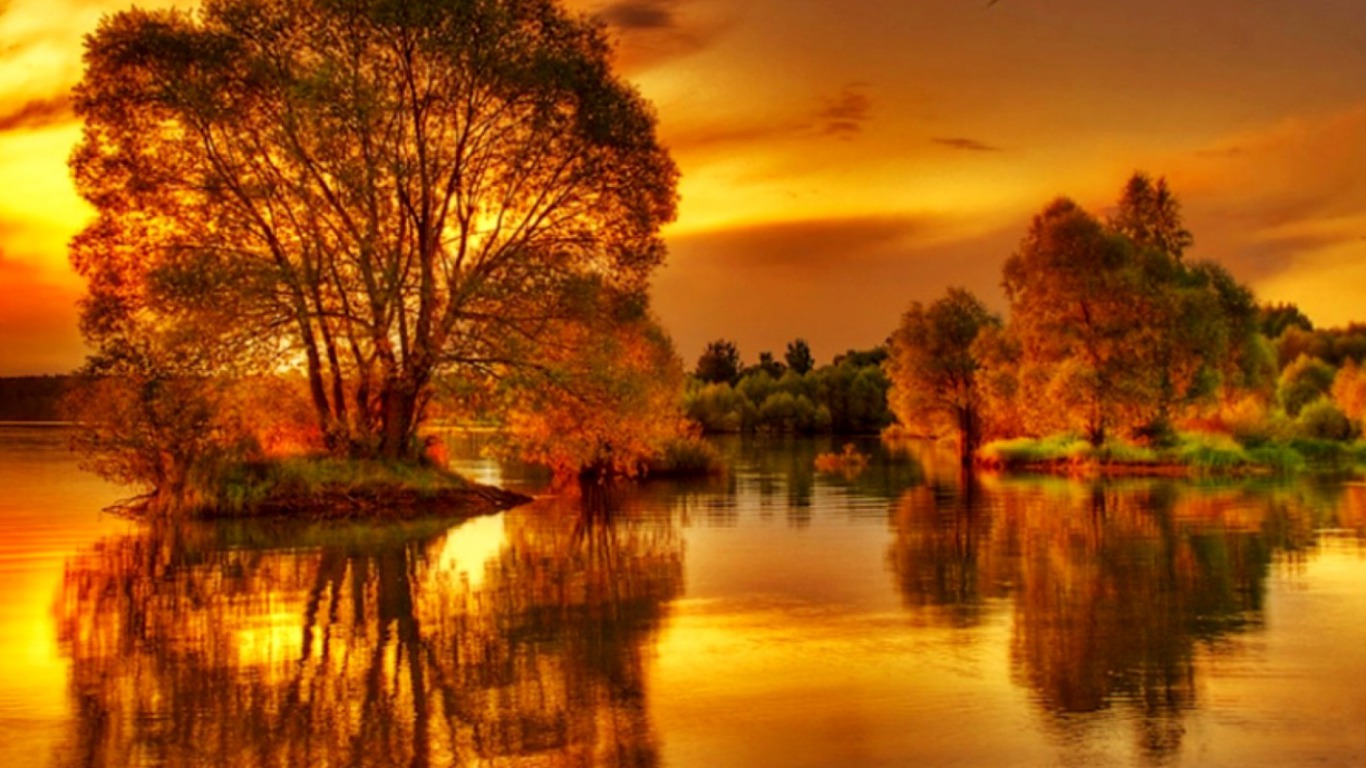 hdr, photography, earth, pond, sunset