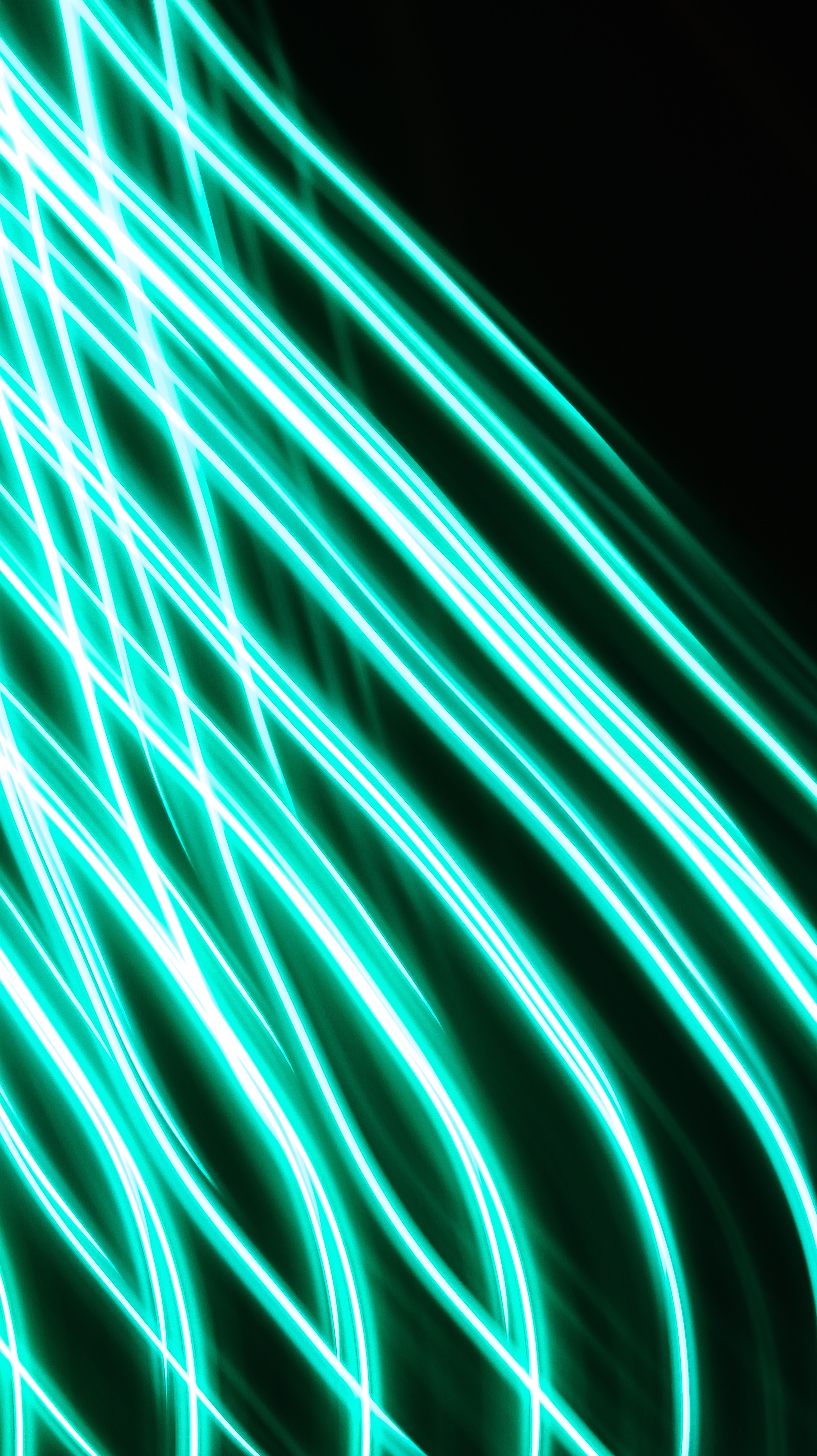 abstract, green, lines, neon, stripes, streaks, luminous 32K