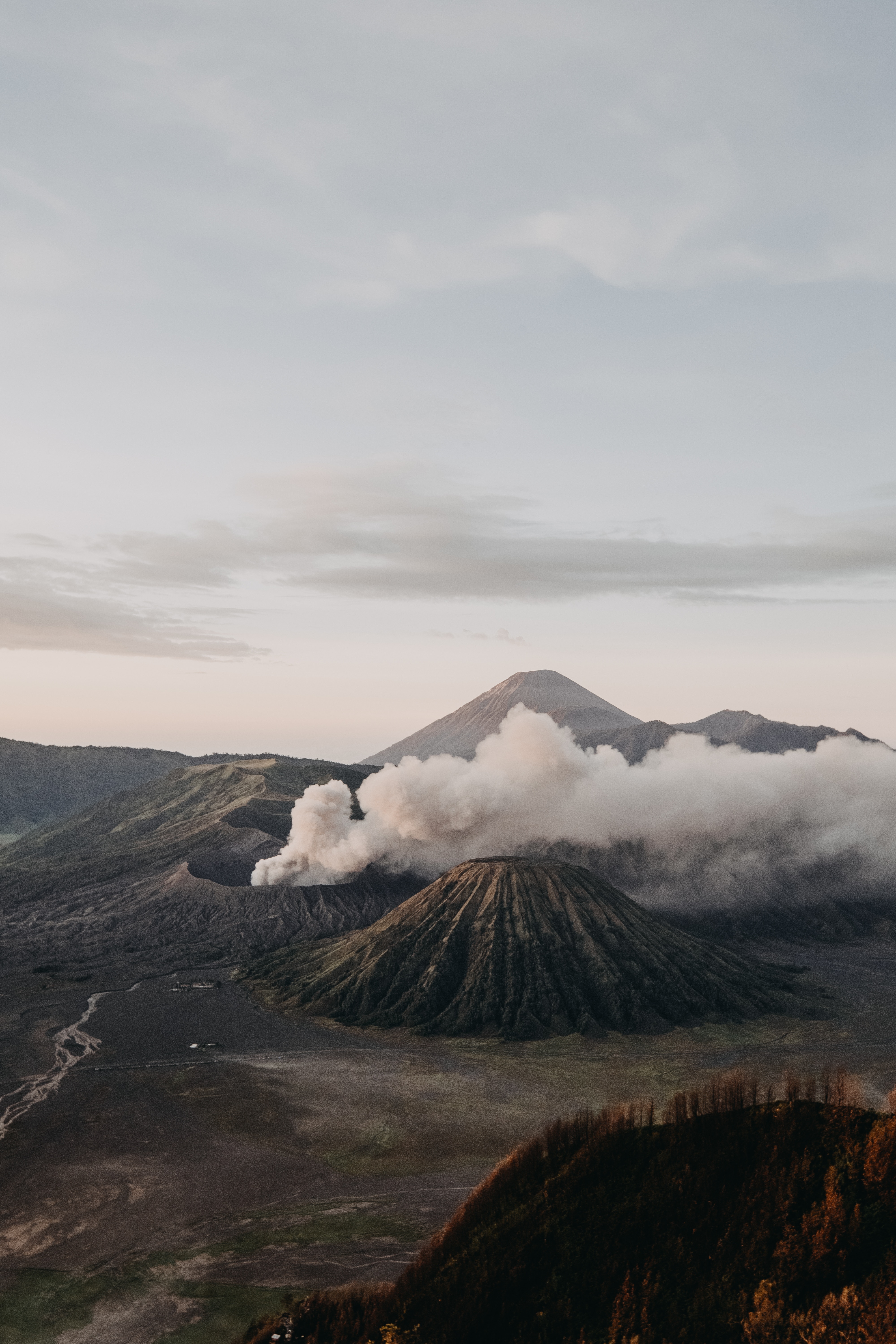 nature, smoke, relief, volcano, eruption, volcanic, craters