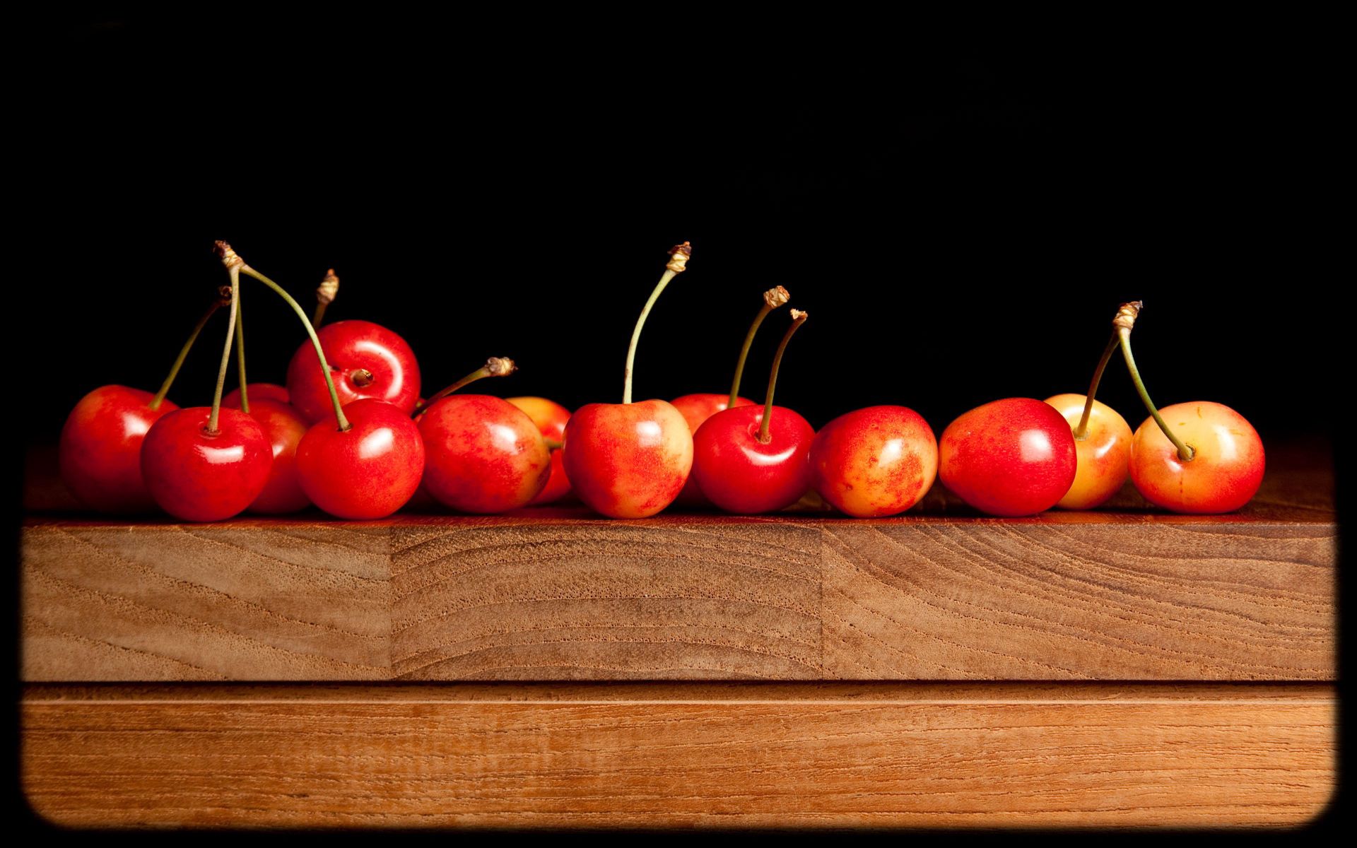 food, cherry, board, row HD wallpaper