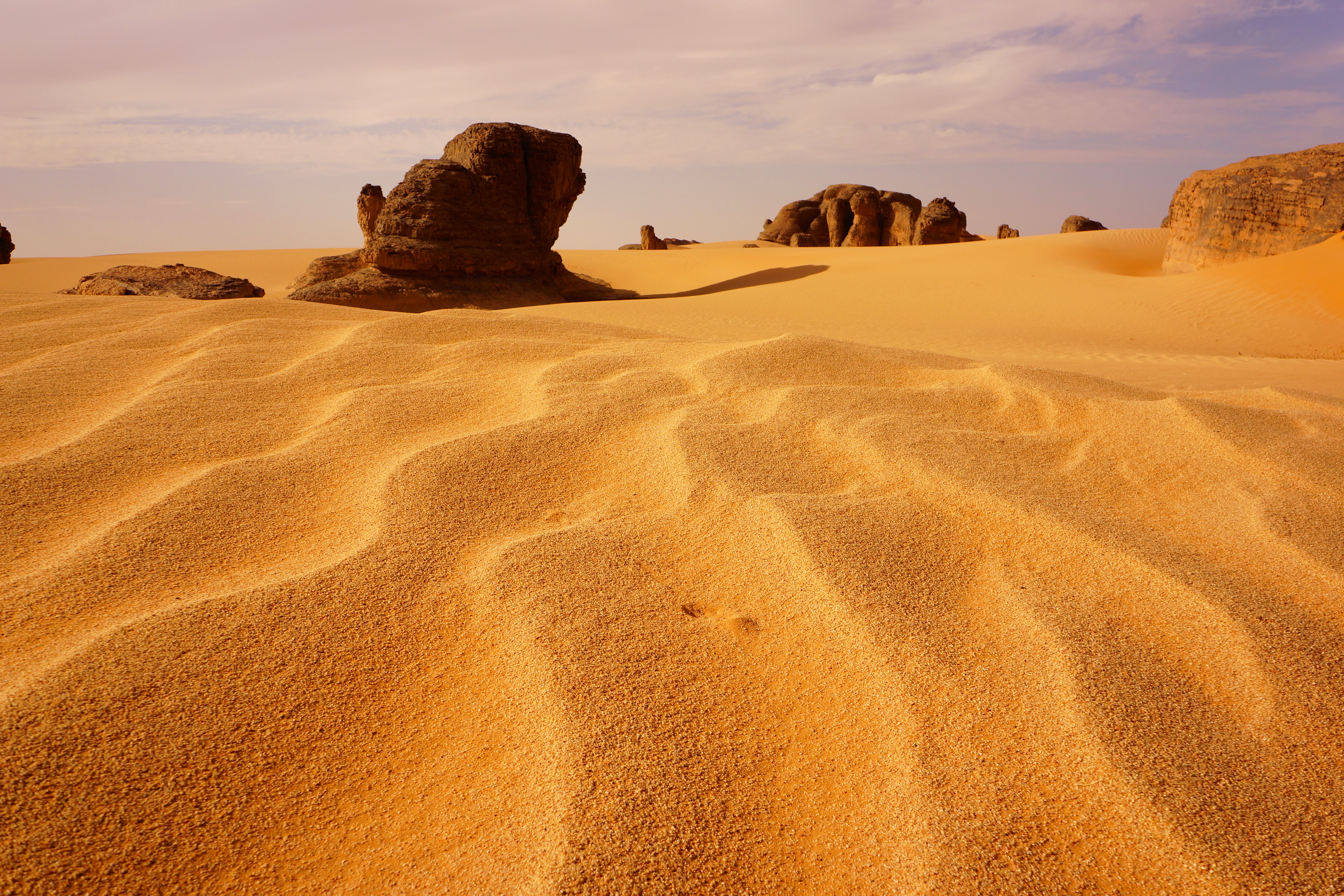 sahara, earth, desert, africa, algeria, dune, landscape, sand, tassili n'ajjer