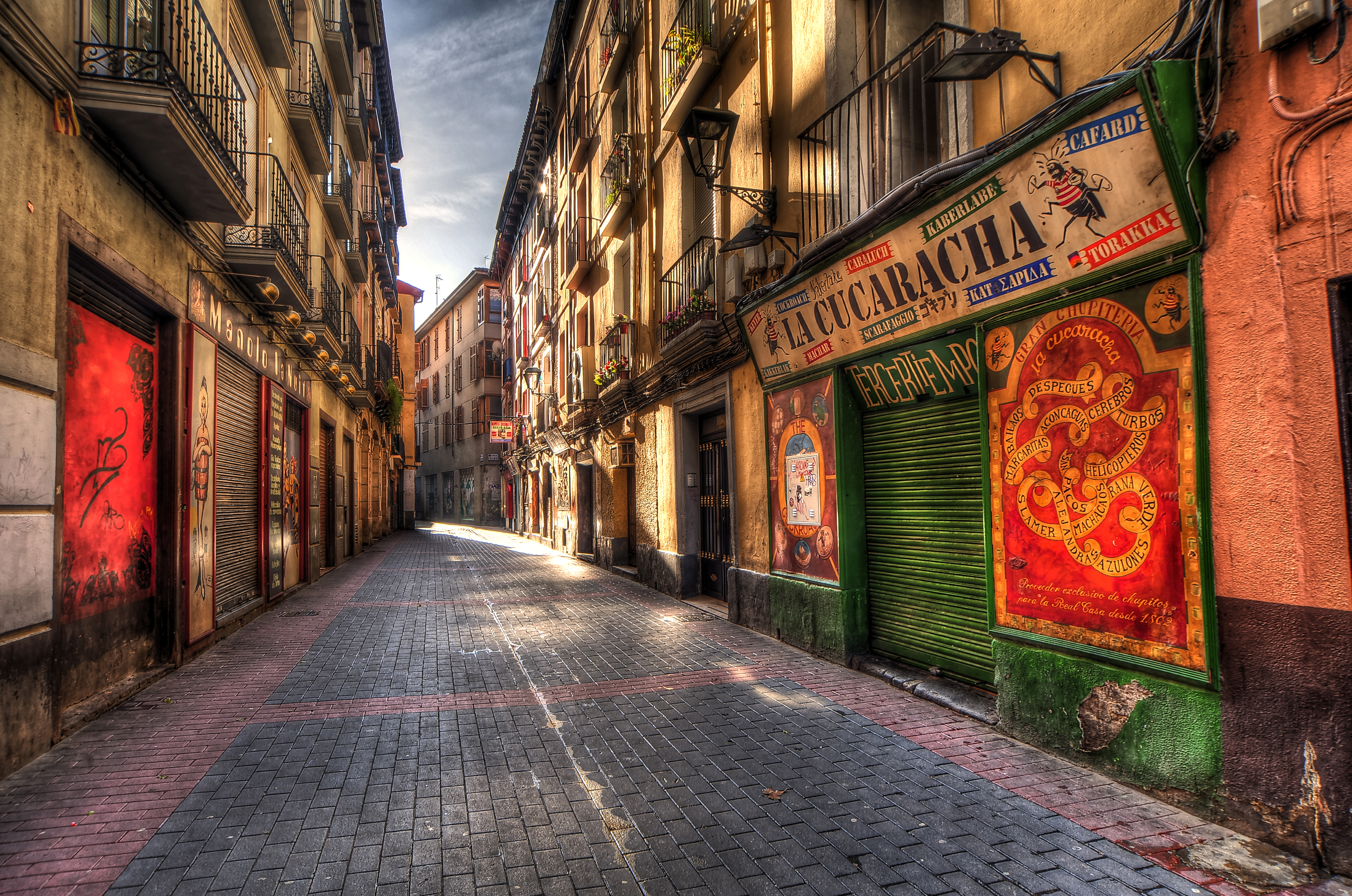 spain, man made, street, alley, building Free Stock Photo
