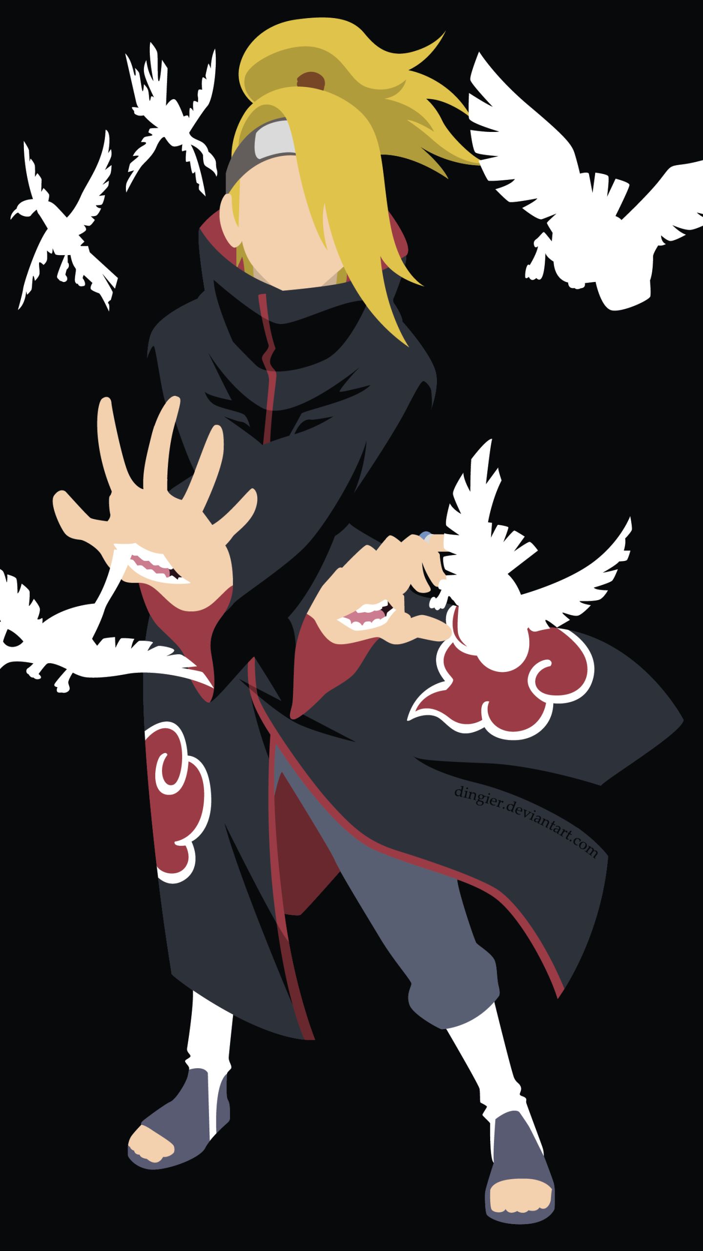 DEIDARA NARUTO DESENHO PASSO A PASSO - MODO FÁCIL 