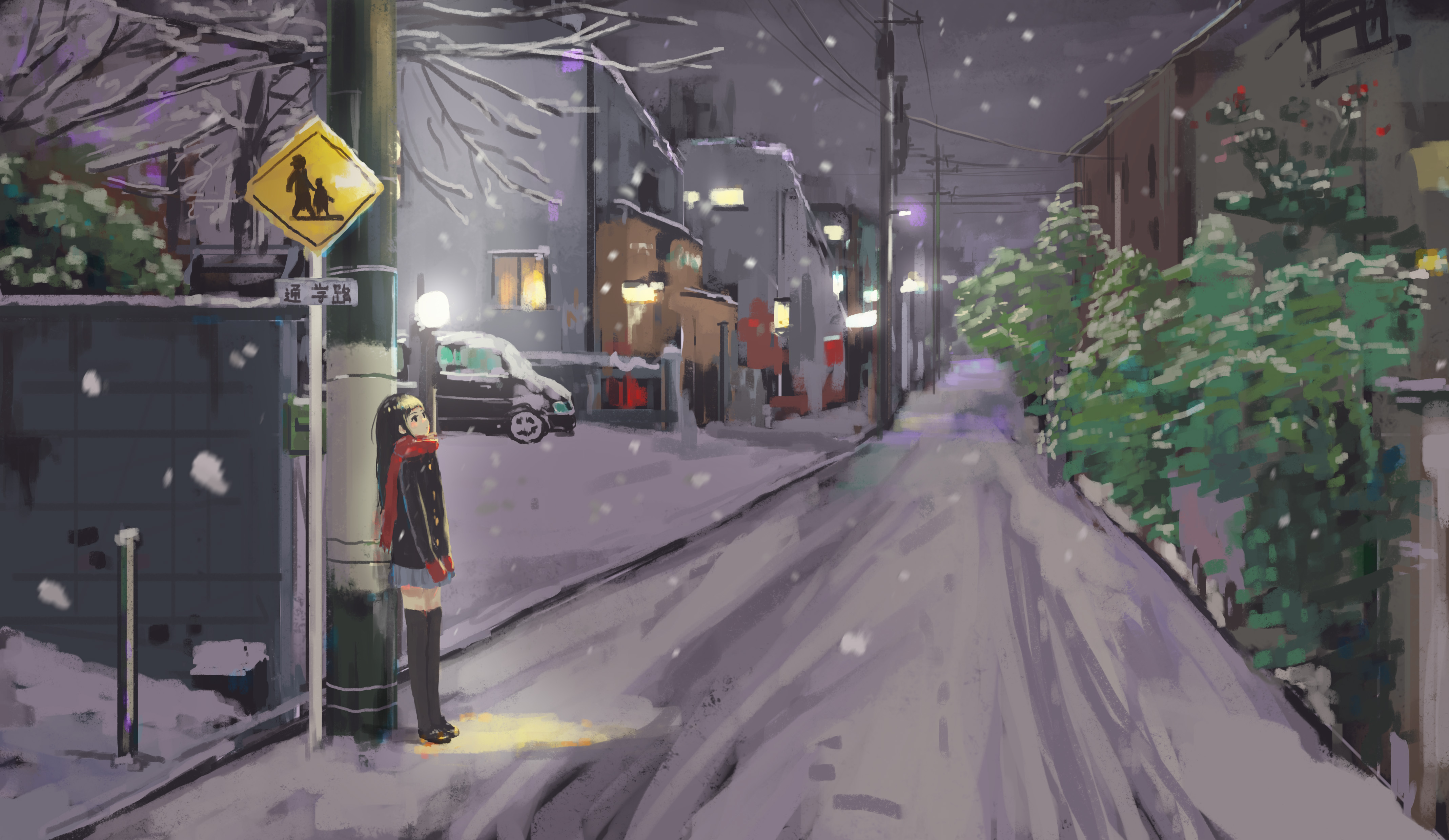 Anime Winter Scenery Wallpaper 1