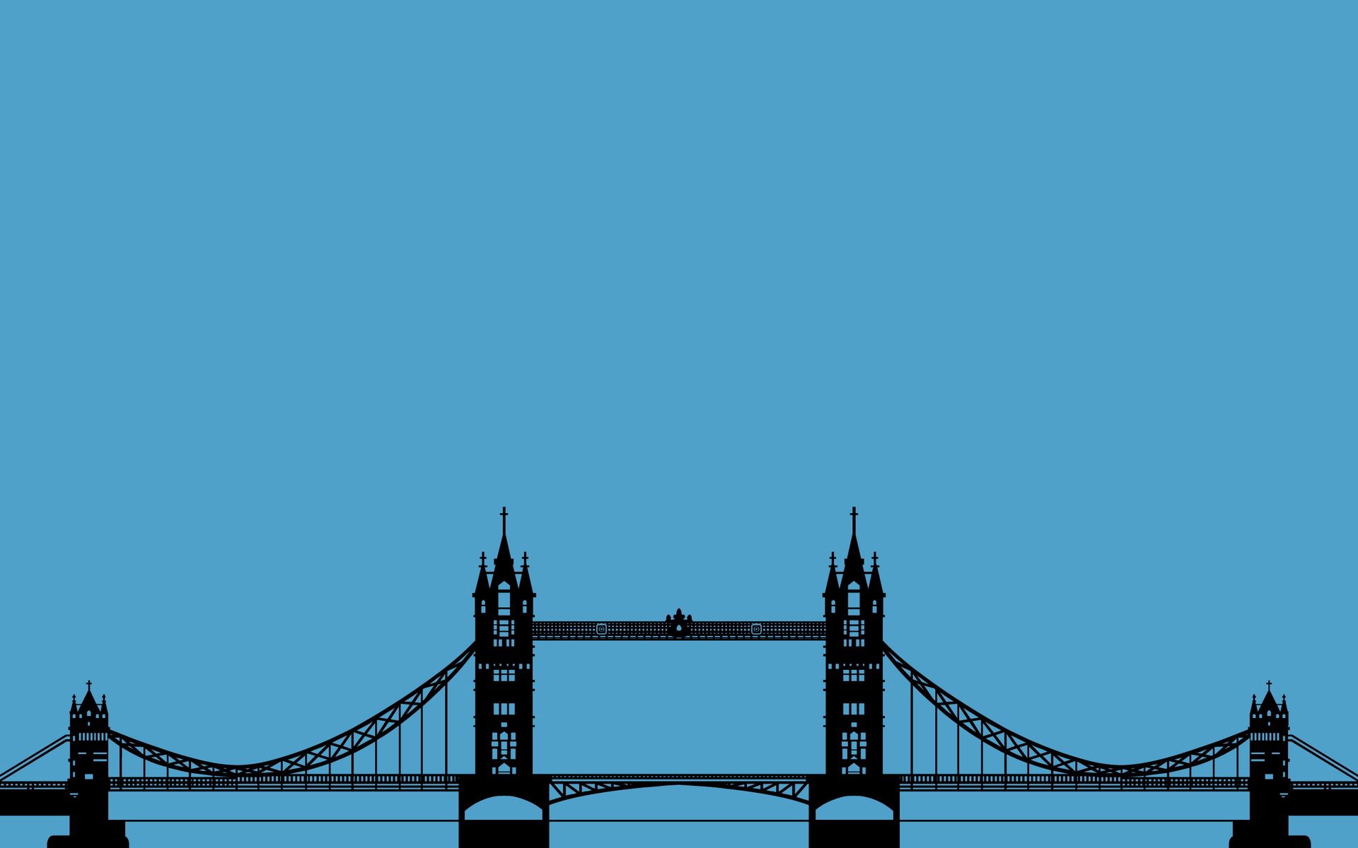 minimalism, graphics, london, bridge