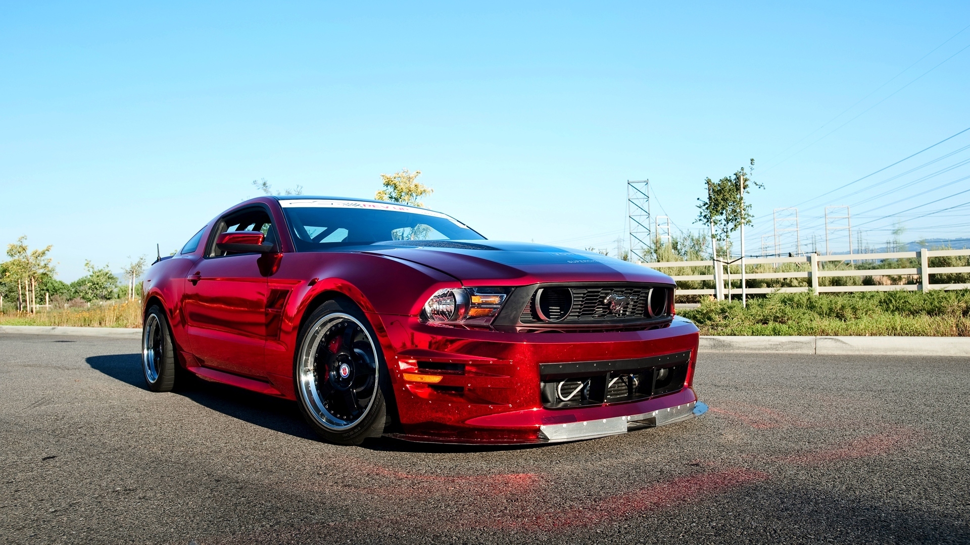 Ford Mustang Red Tuning