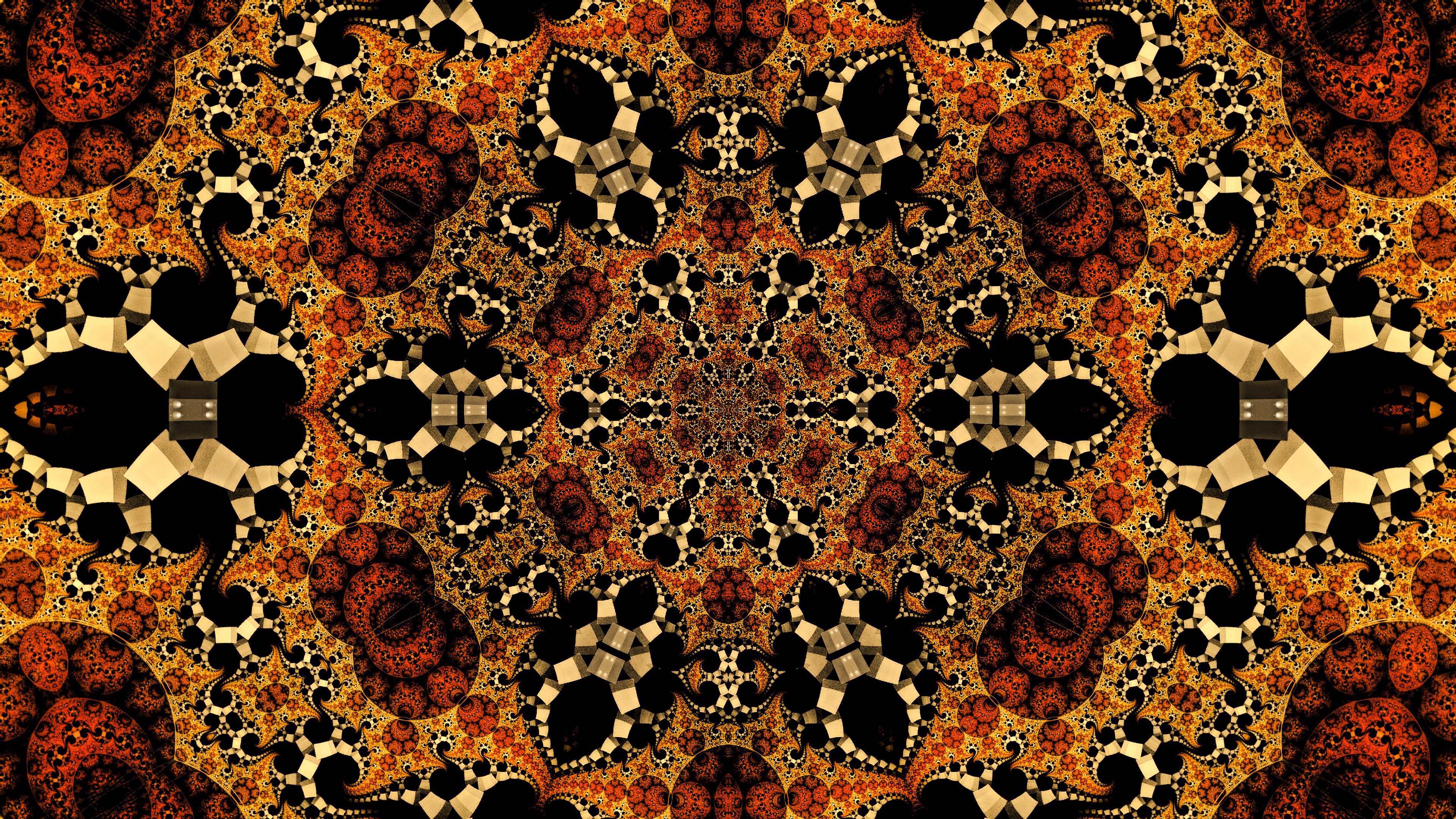 kaleidoscope, abstract, pattern, shapes, shape Full HD