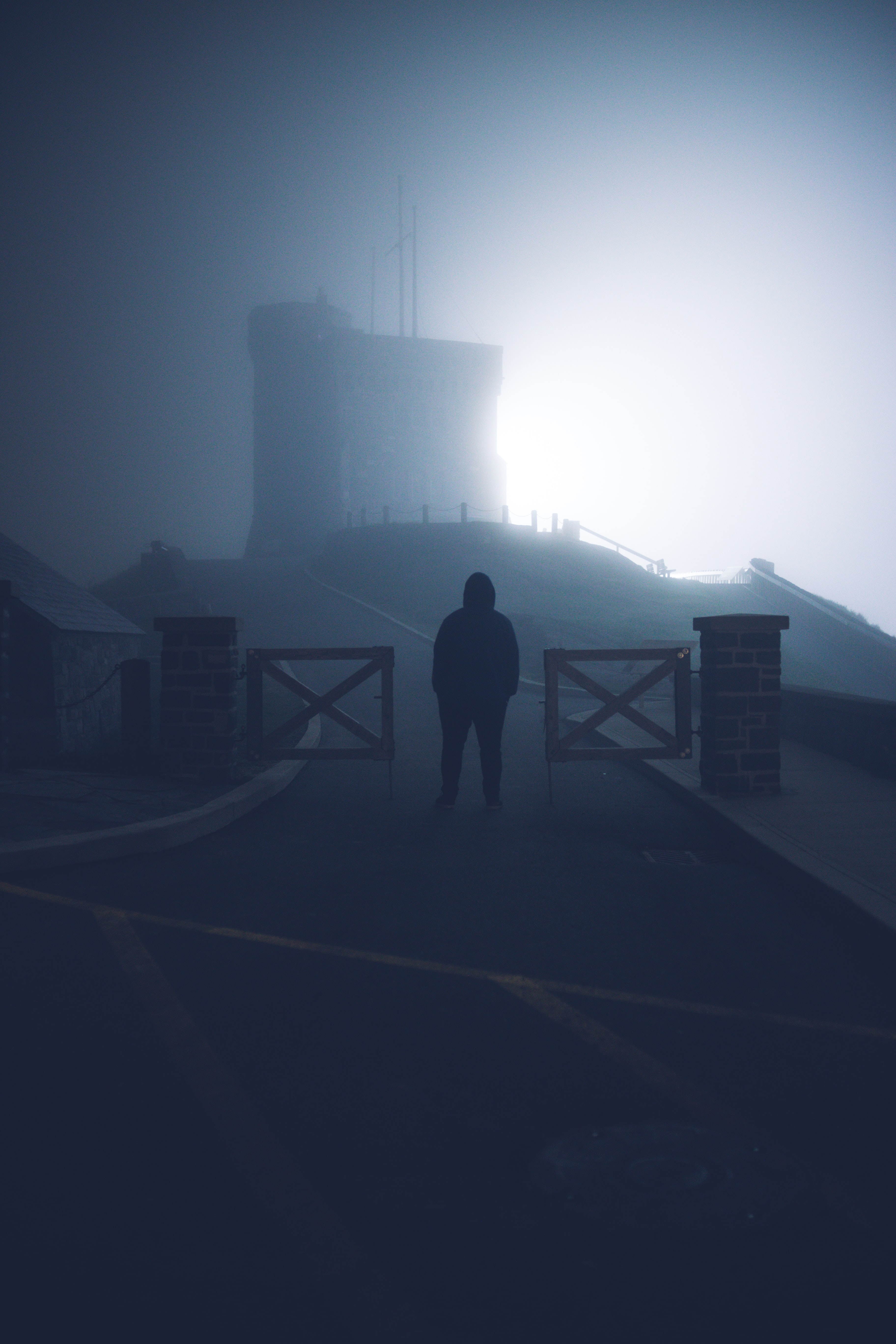 sadness, alone, nature, silhouette, fog, loneliness, lonely, sorrow Full HD