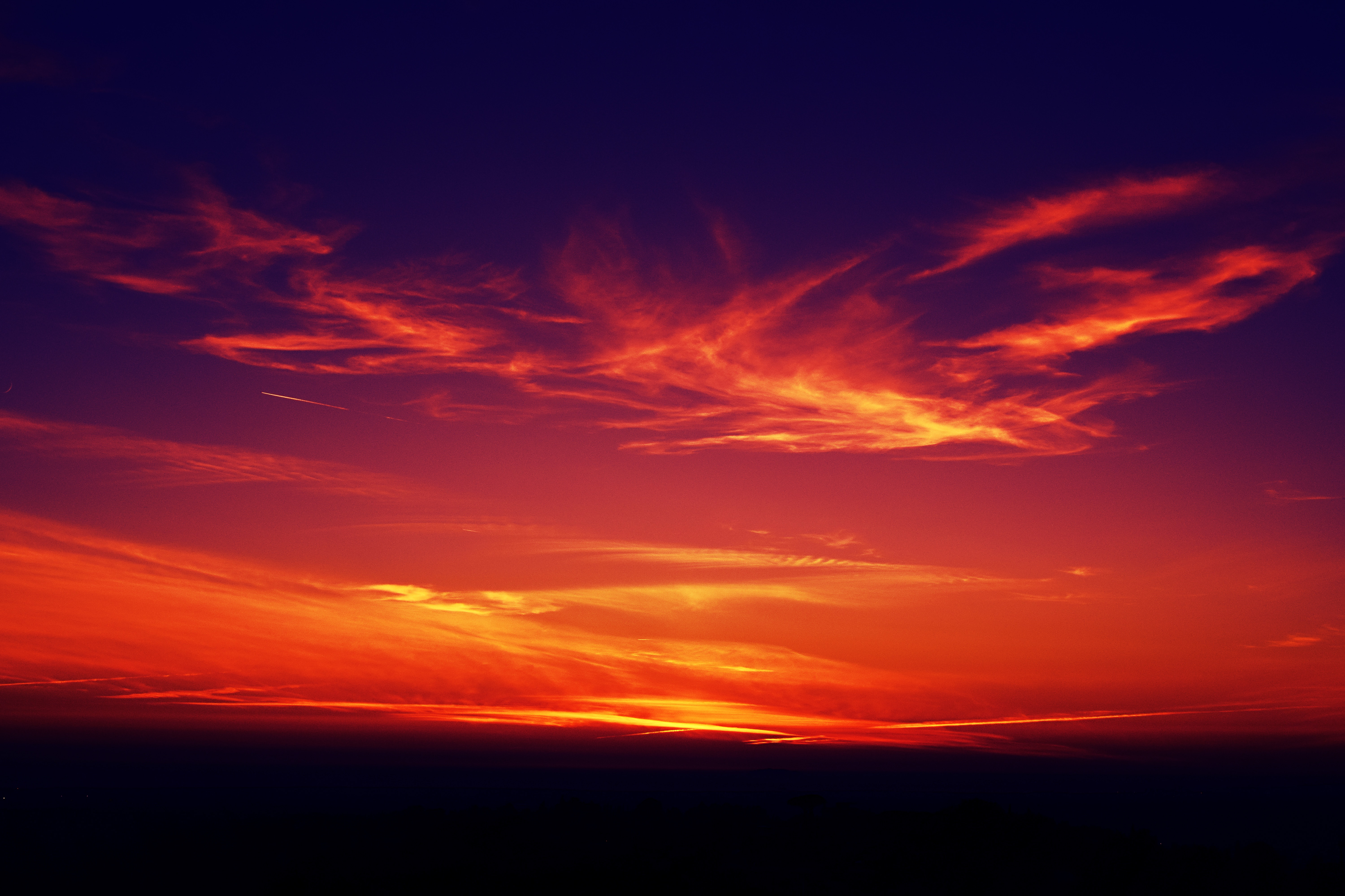 Download mobile wallpaper Clouds, Dusk, Twilight, Sky, Sunset, Dark for free.